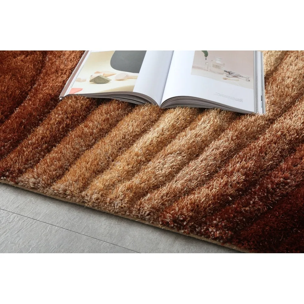 3D Shaggy Hand-tufted Polyester Modern Area Rug