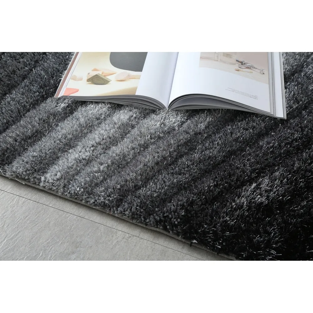 3D Shaggy Hand-tufted Polyester Modern Area Rug