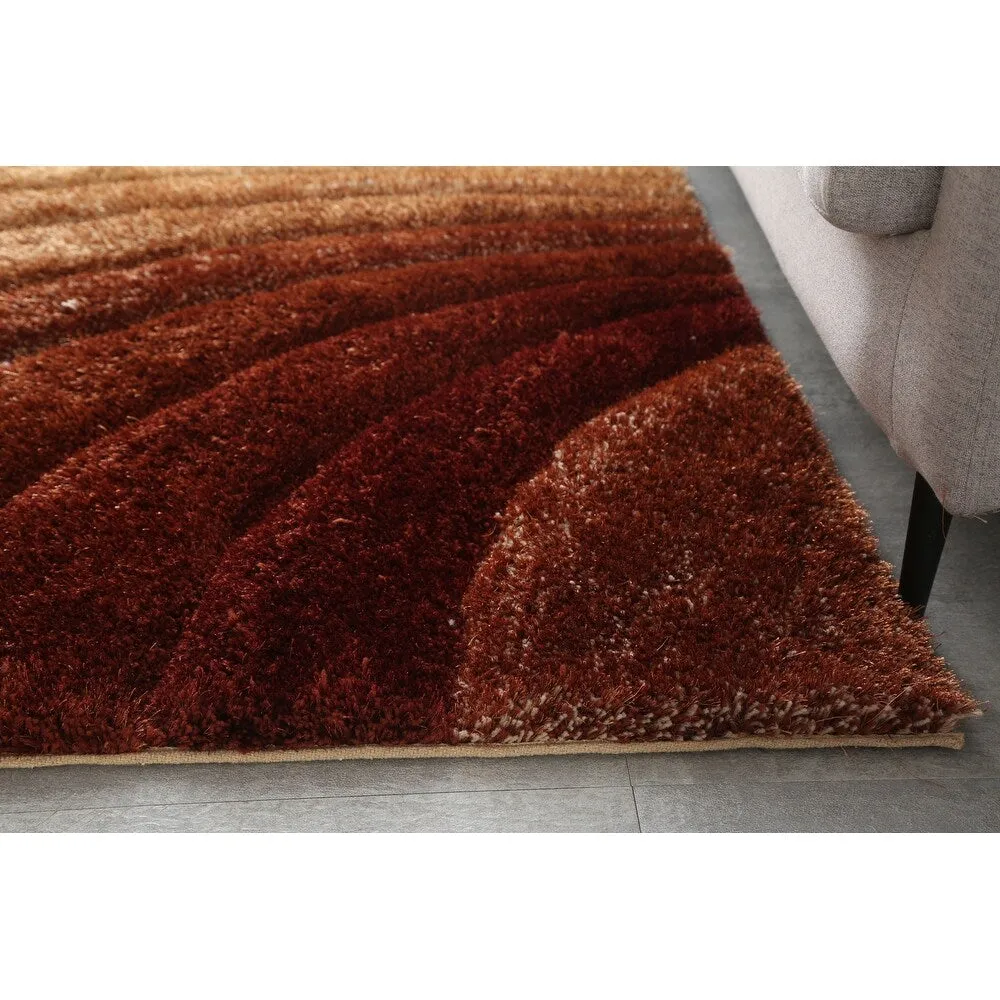 3D Shaggy Hand-tufted Polyester Modern Area Rug