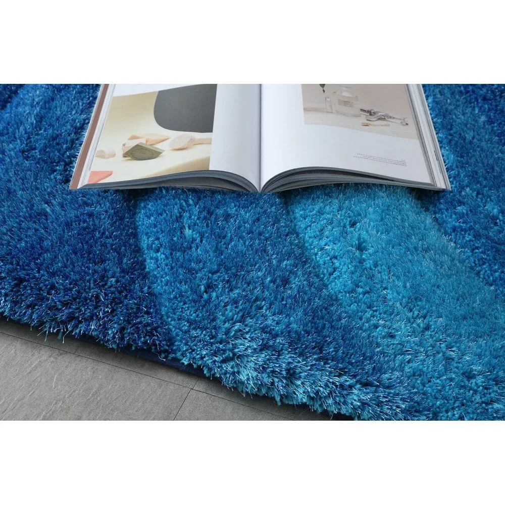 3D Shaggy Hand-tufted Polyester Modern Area Rug