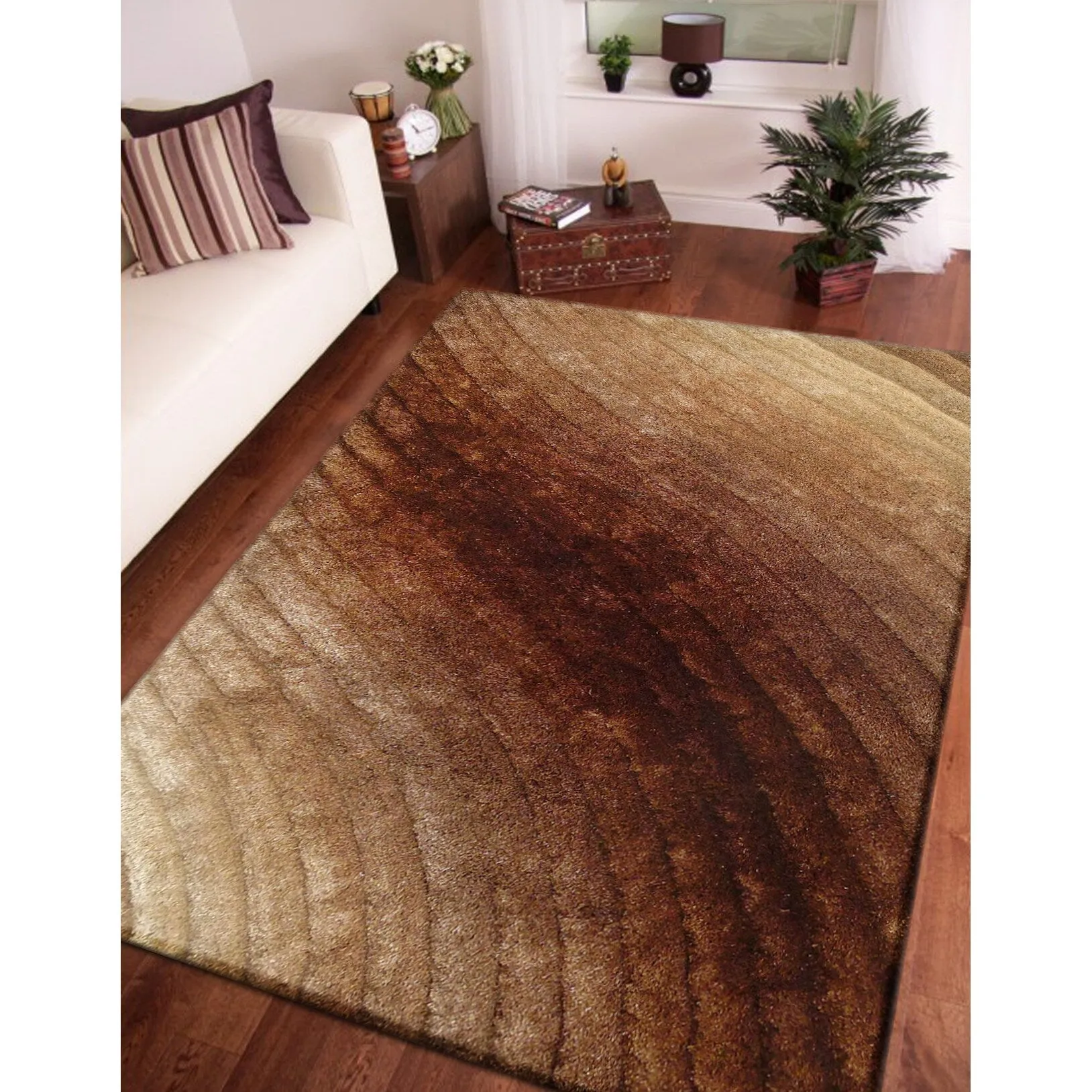 3D Shaggy Hand-tufted Polyester Modern Area Rug