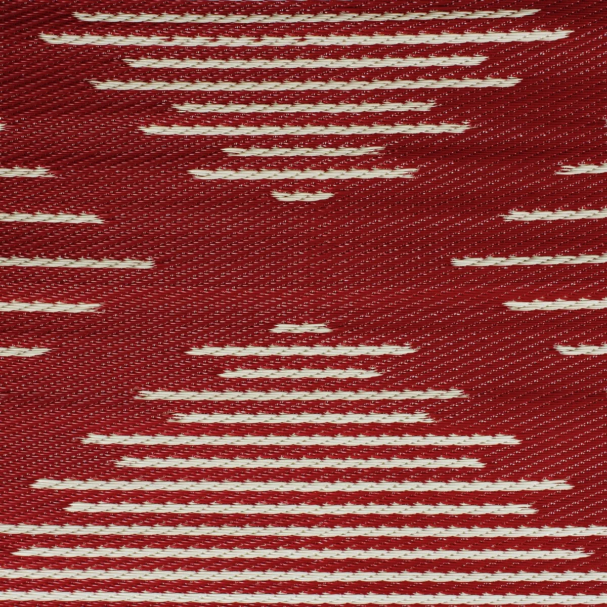 4' x 6' Red and Beige Tribal Pattern Rectangular Outdoor Area Rug - 4' x 6'