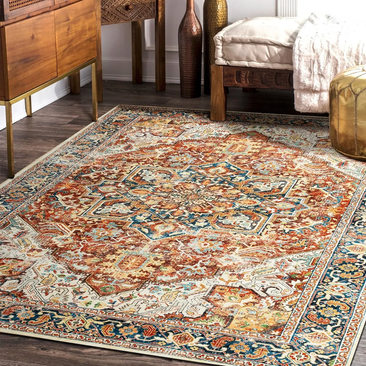 6' x 9'Pearl velvet carpet For Livingroom(Area Rugs) - 6' x 9'
