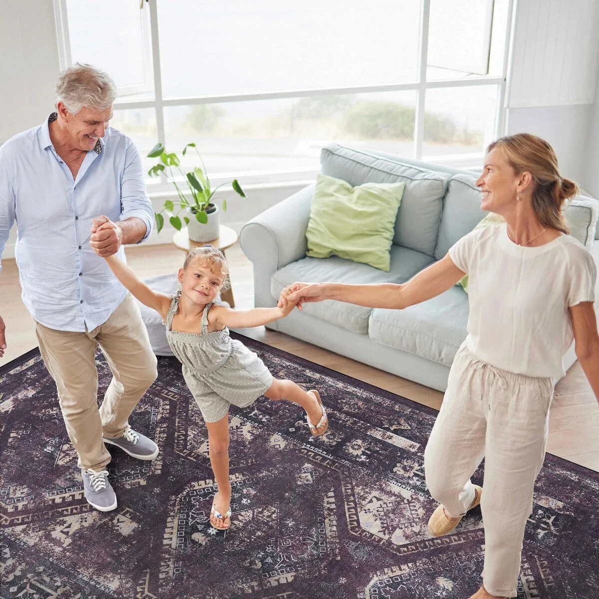 8x10 Area Rugs Machine Washable Rugs Living Room Rugs for Bedroom Laundry Room Kitchen Non Slip Carpet Abstract Soft Low