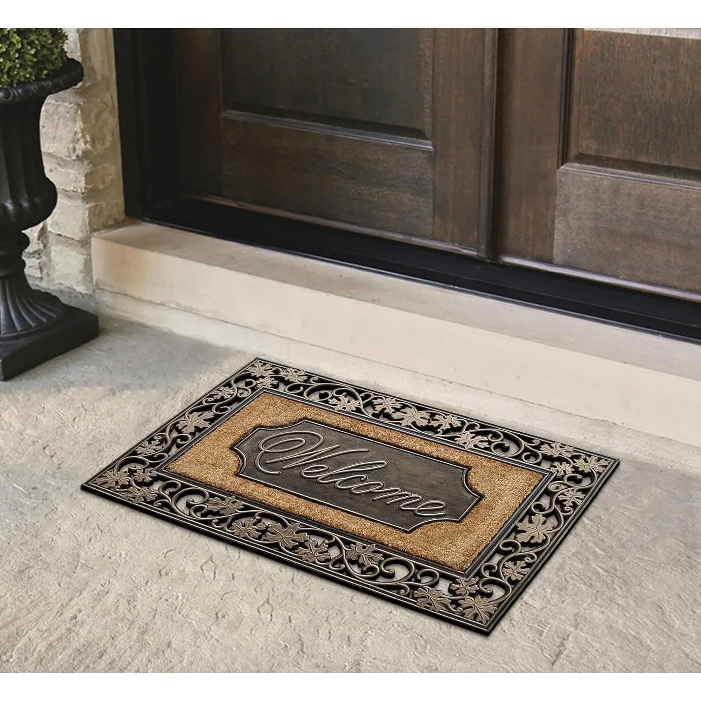 A1HC Entrance Door Mat. Durable Large Non-Slip Welcome Doormat. Indoor Outdoor for Front Door. Bronze - 23X38