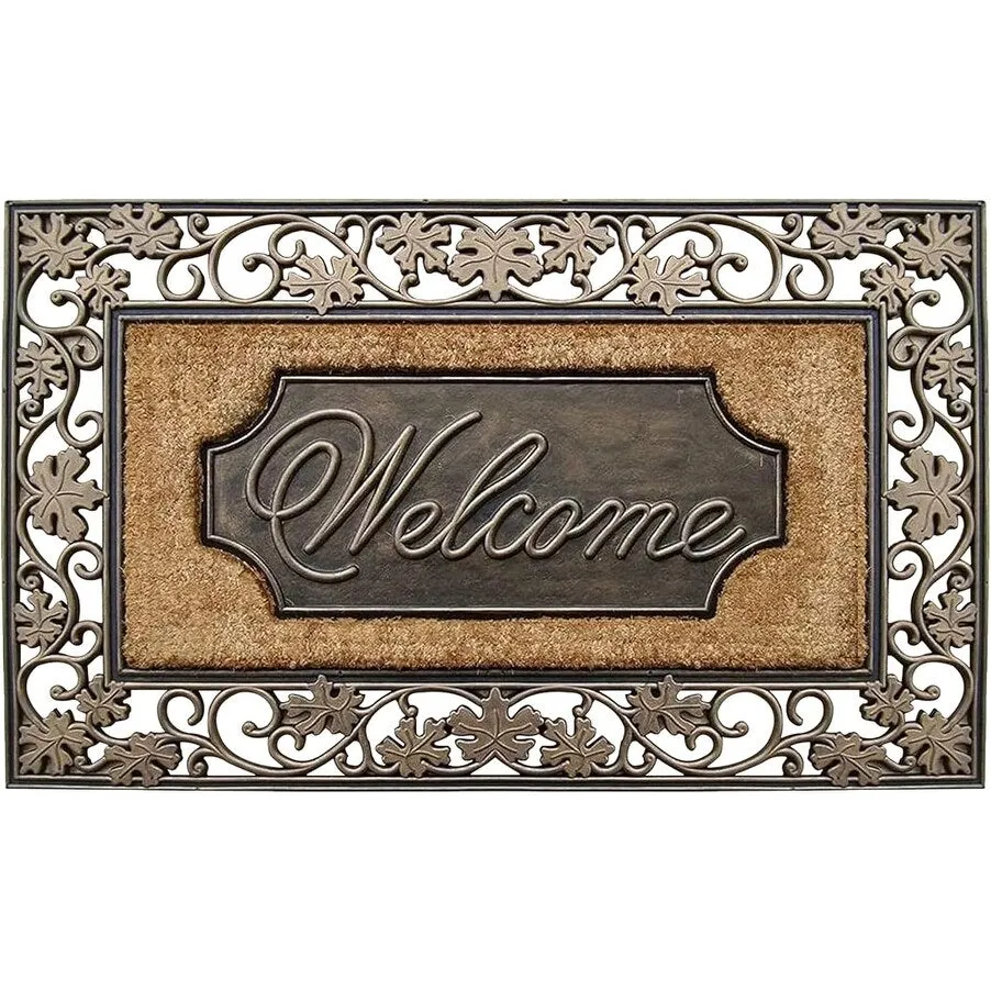 A1HC Entrance Door Mat. Durable Large Non-Slip Welcome Doormat. Indoor Outdoor for Front Door. Bronze - 23X38