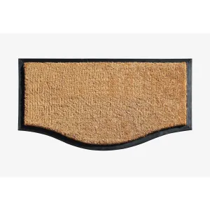 A1HC Rubber and Coir Door Mat Floral Border Dirt Trapper Heavy Weight Doormat