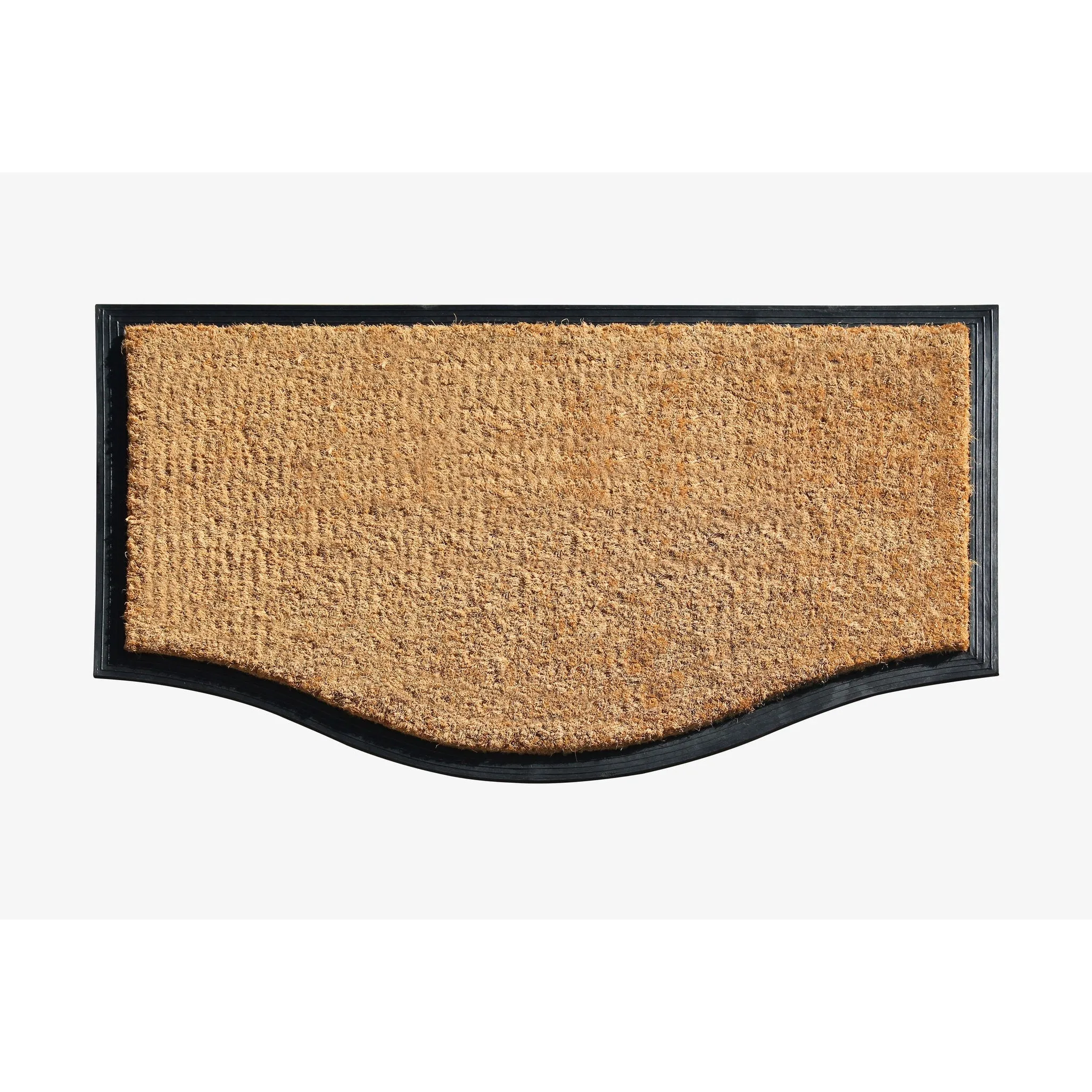 A1HC Rubber and Coir Door Mat Floral Border Dirt Trapper Heavy Weight Doormat