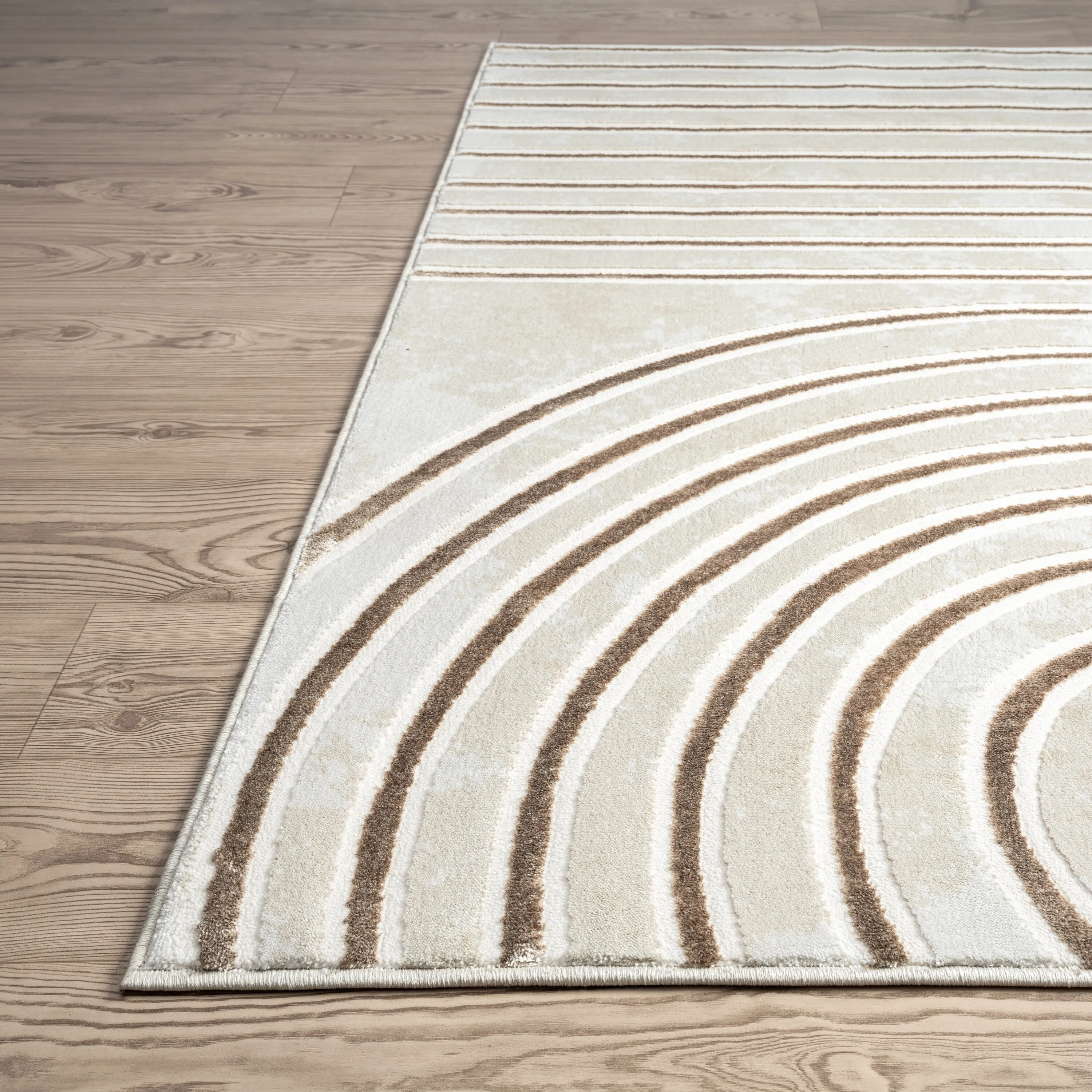 Abani Glam GLA100A Mid-Century Beige Cream Arch Area Rug