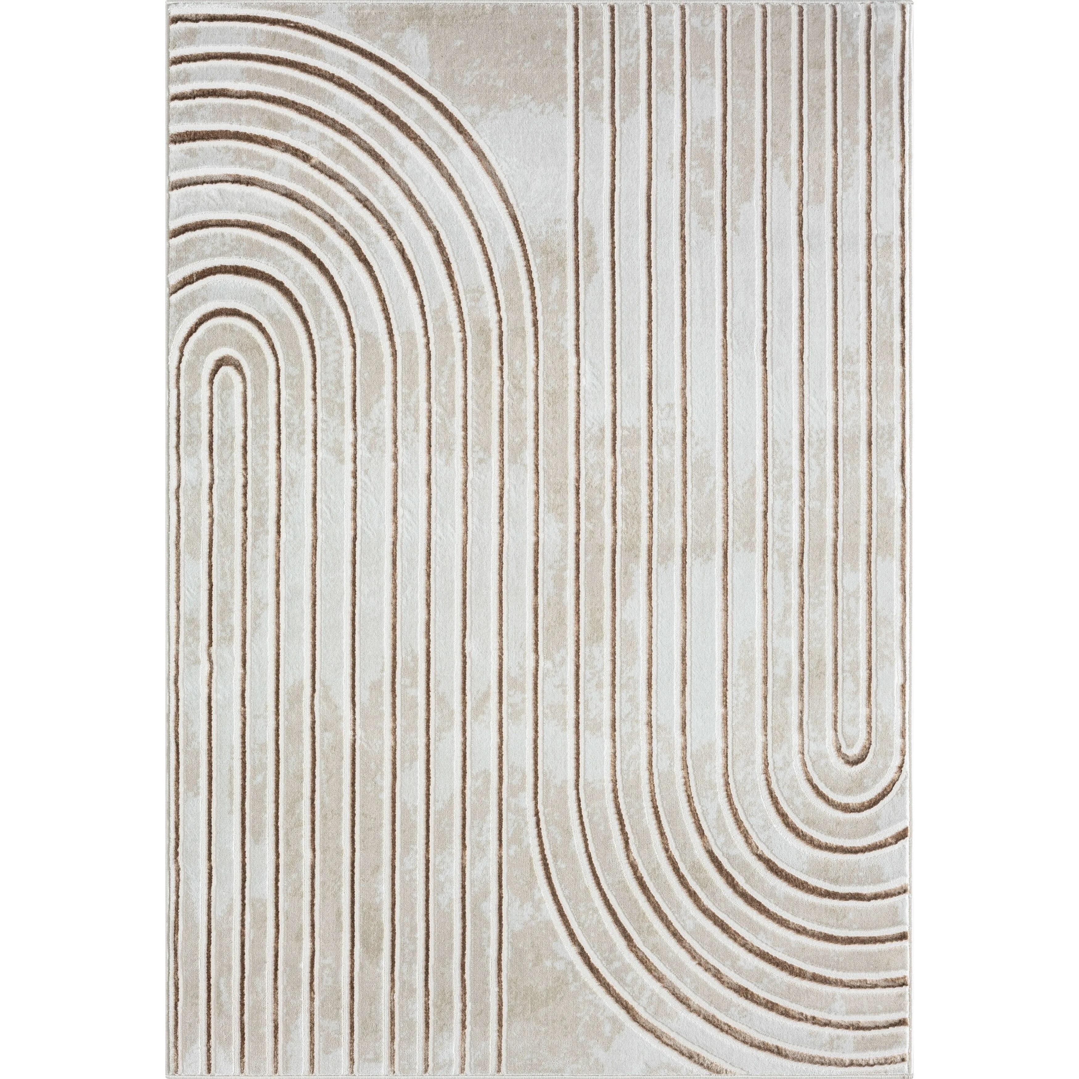 Abani Glam GLA100A Mid-Century Beige Cream Arch Area Rug
