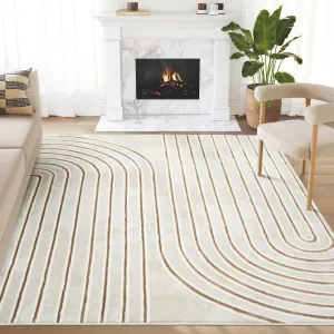 Abani Glam GLA100A Mid-Century Beige Cream Arch Area Rug