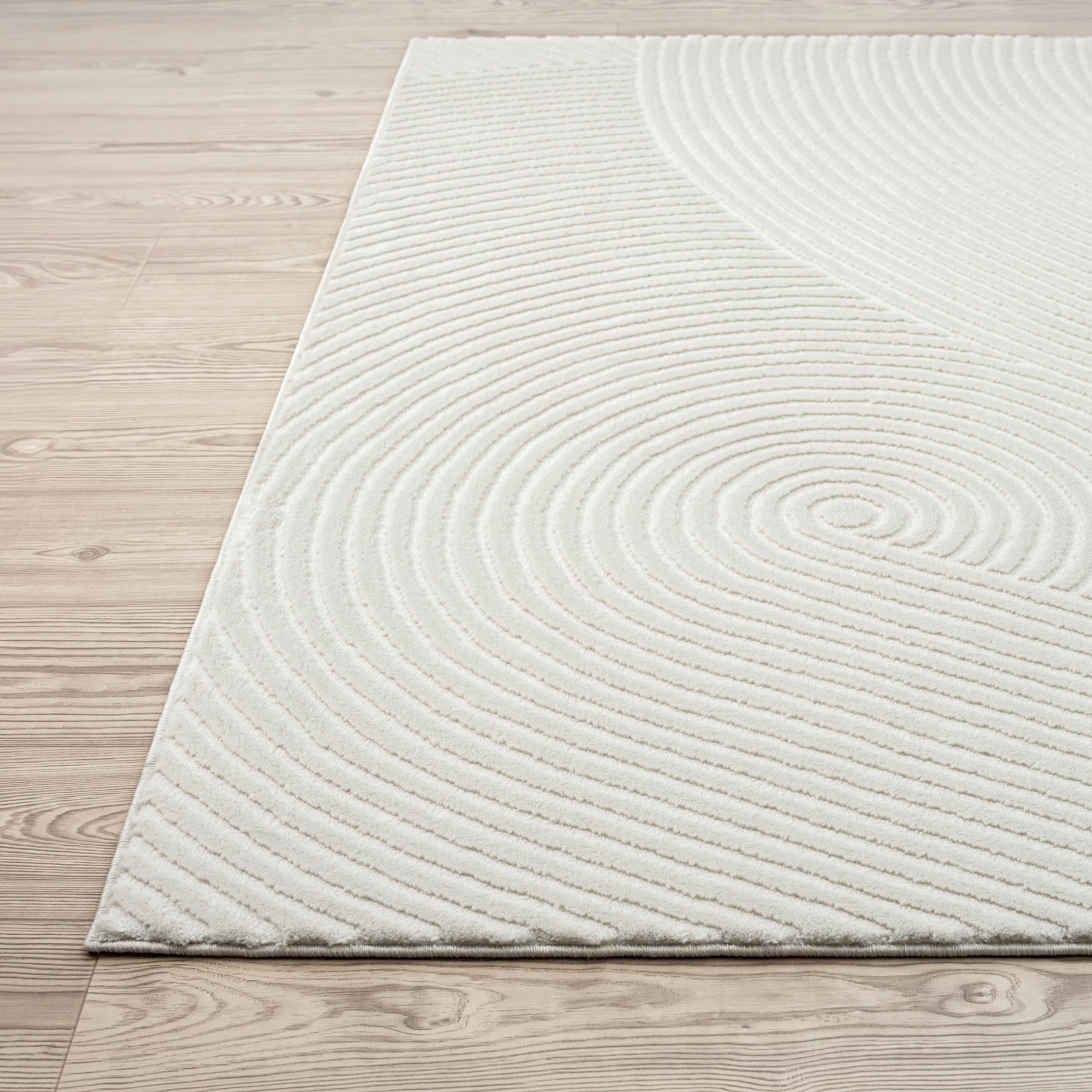 Abani Neutral NTL130 Zen Reiki Circles Area rug