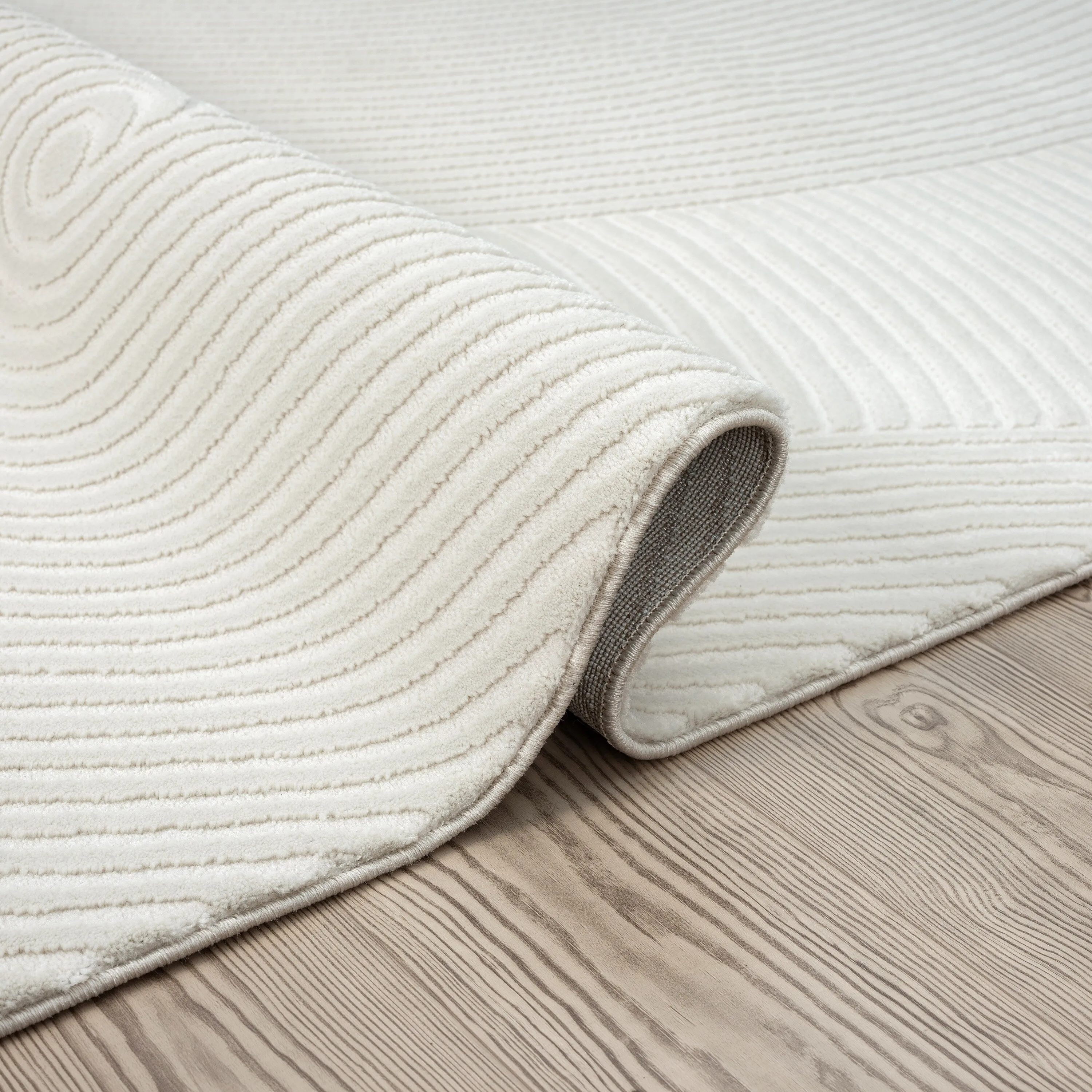Abani Neutral NTL130 Zen Reiki Circles Area rug