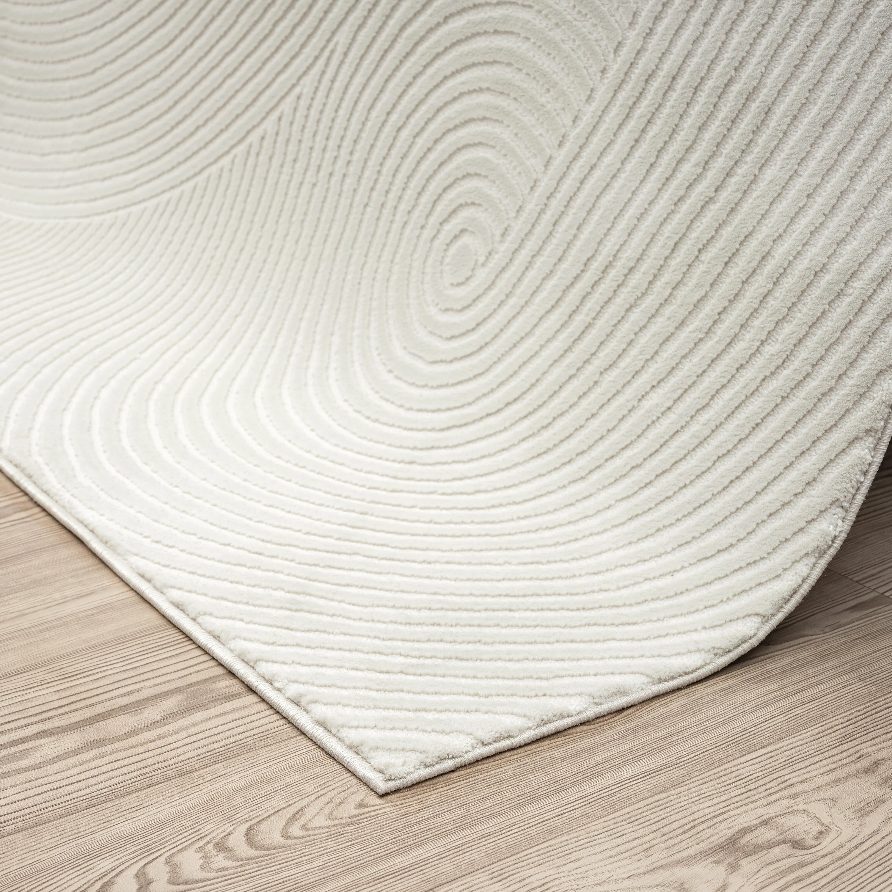 Abani Neutral NTL130 Zen Reiki Circles Area rug