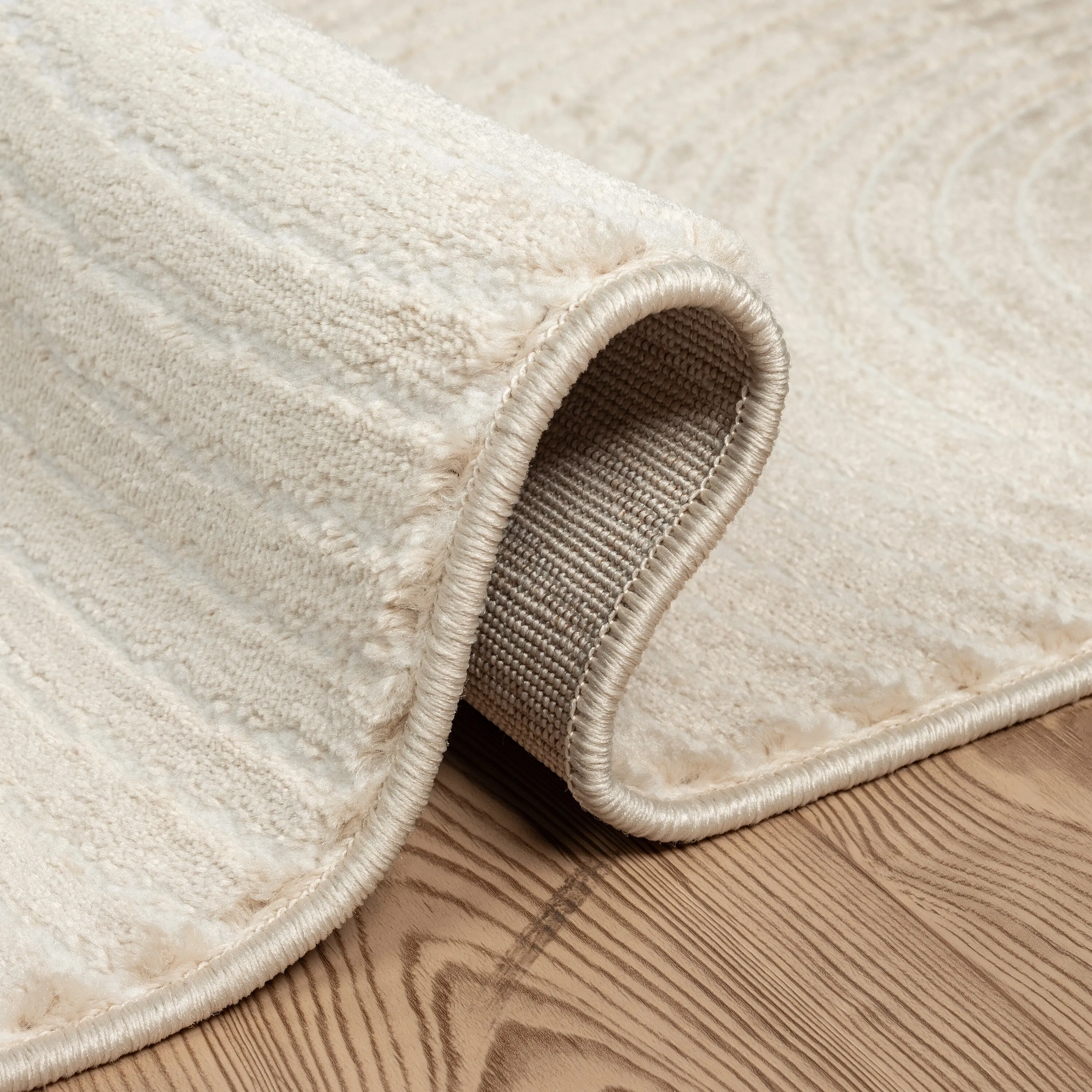 Abani Neutral NTL130 Zen Reiki Circles Area rug