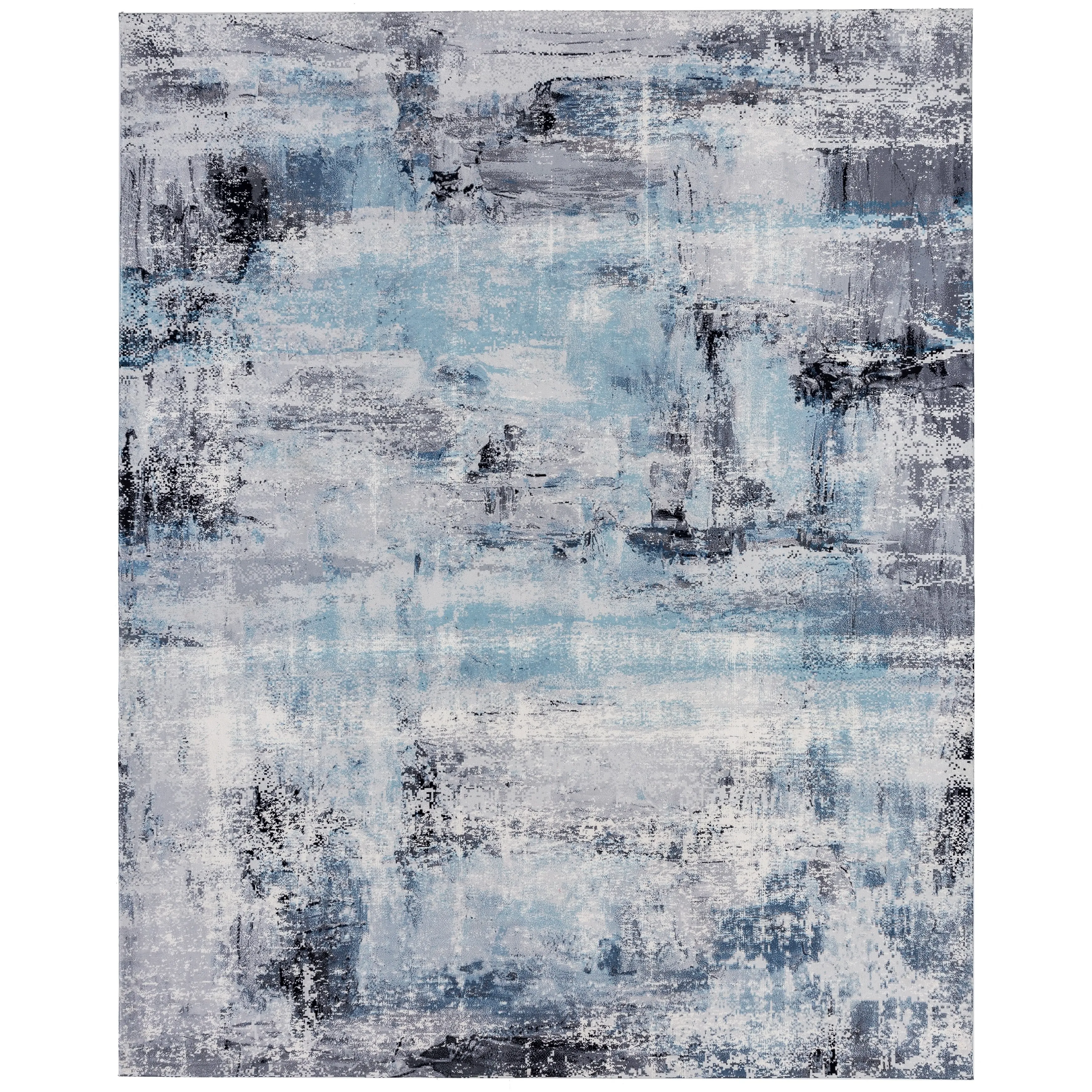 Abstract Blue/Grey Area Rug