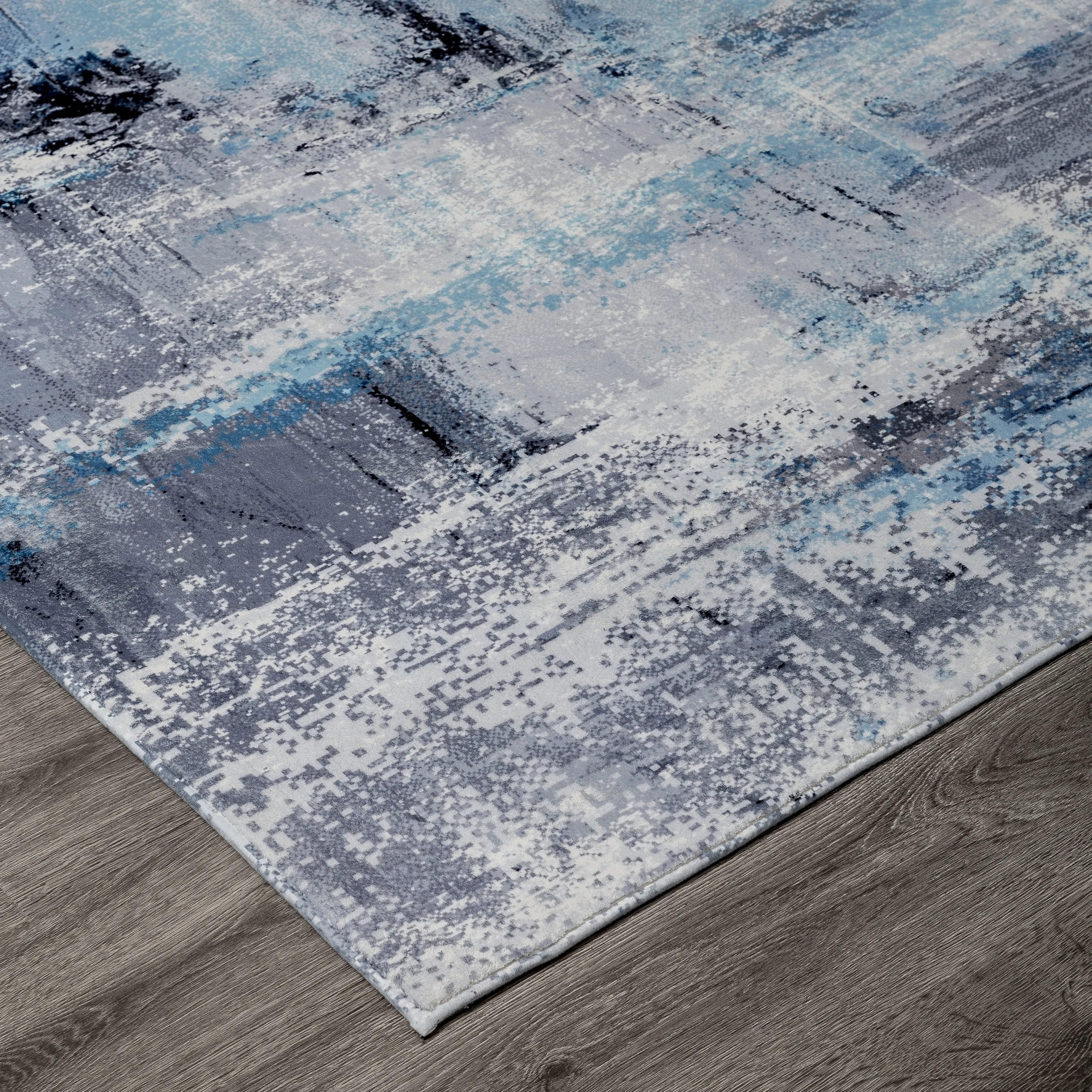 Abstract Blue/Grey Area Rug