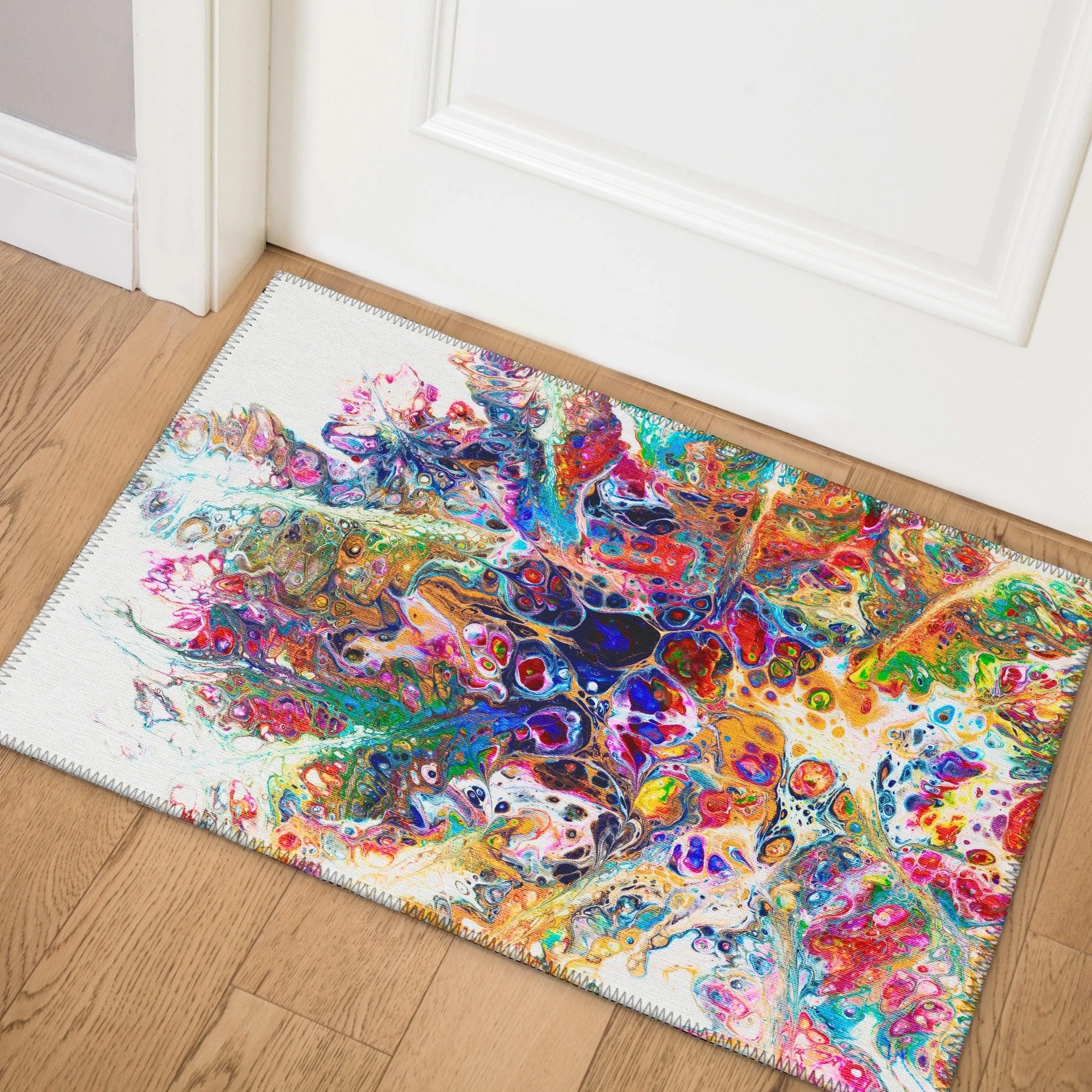 Addison Indoor/ Outdoor Karina Abstract Washable Area Rug