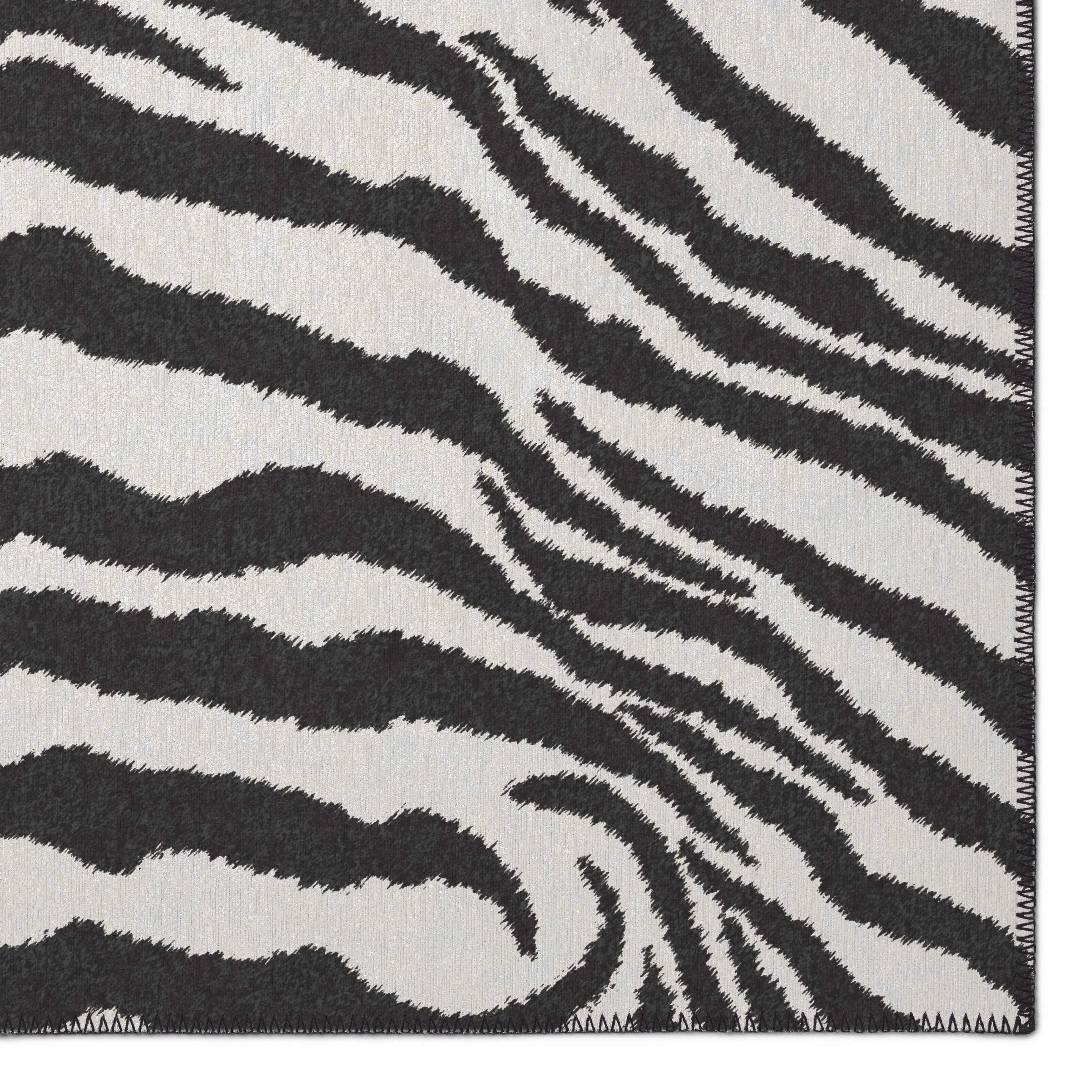 Addison Indoor/ Outdoor Safari Zebra Animal Print Washable Area Rug