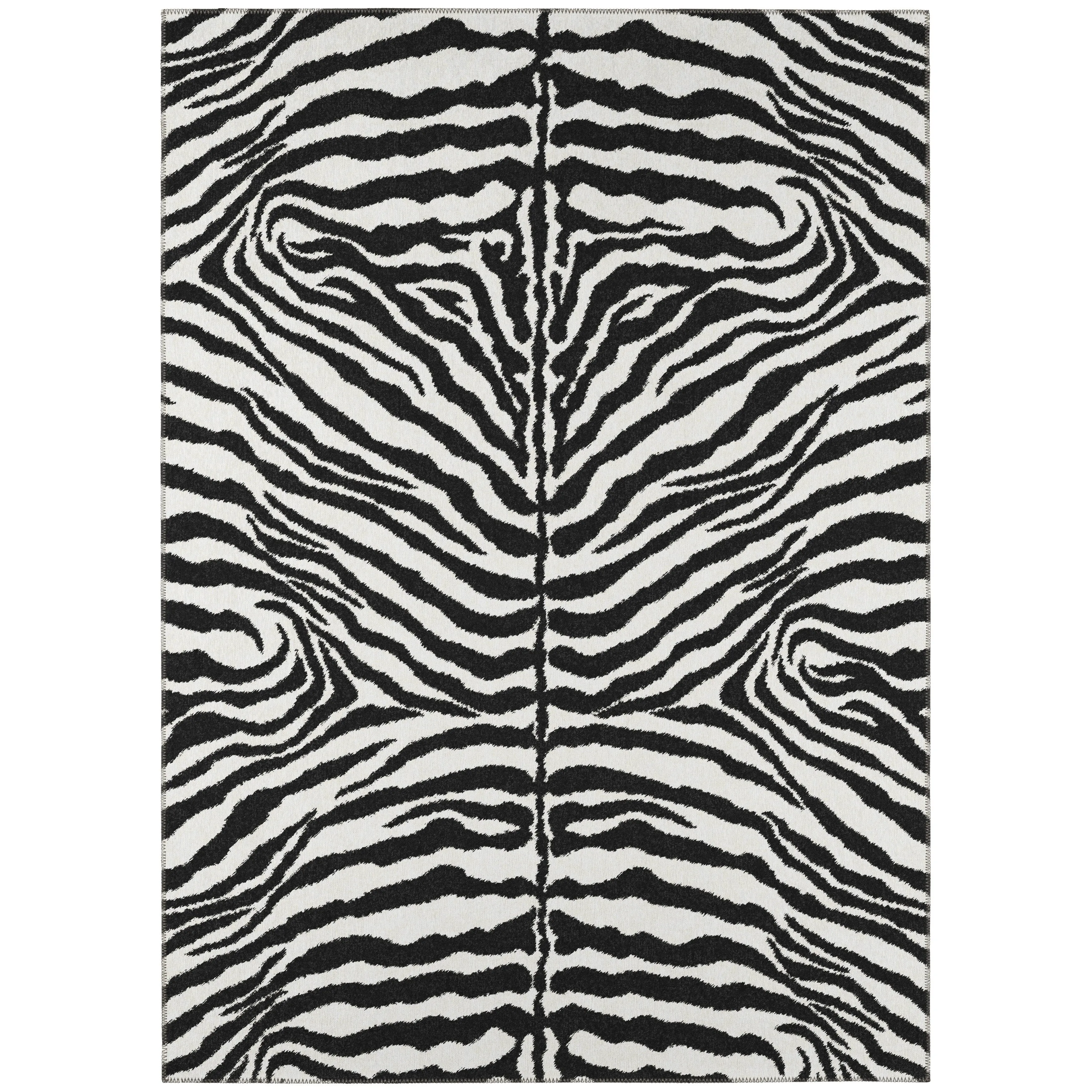 Addison Indoor/ Outdoor Safari Zebra Animal Print Washable Area Rug