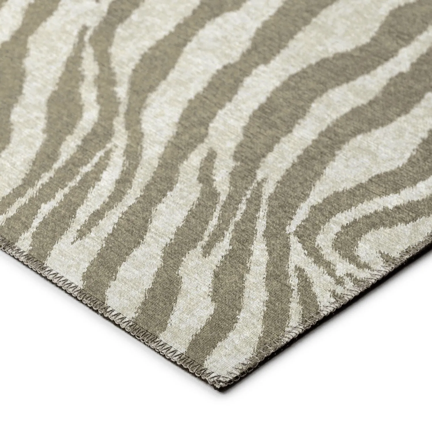 Addison Indoor/ Outdoor Safari Zebra Animal Print Washable Area Rug