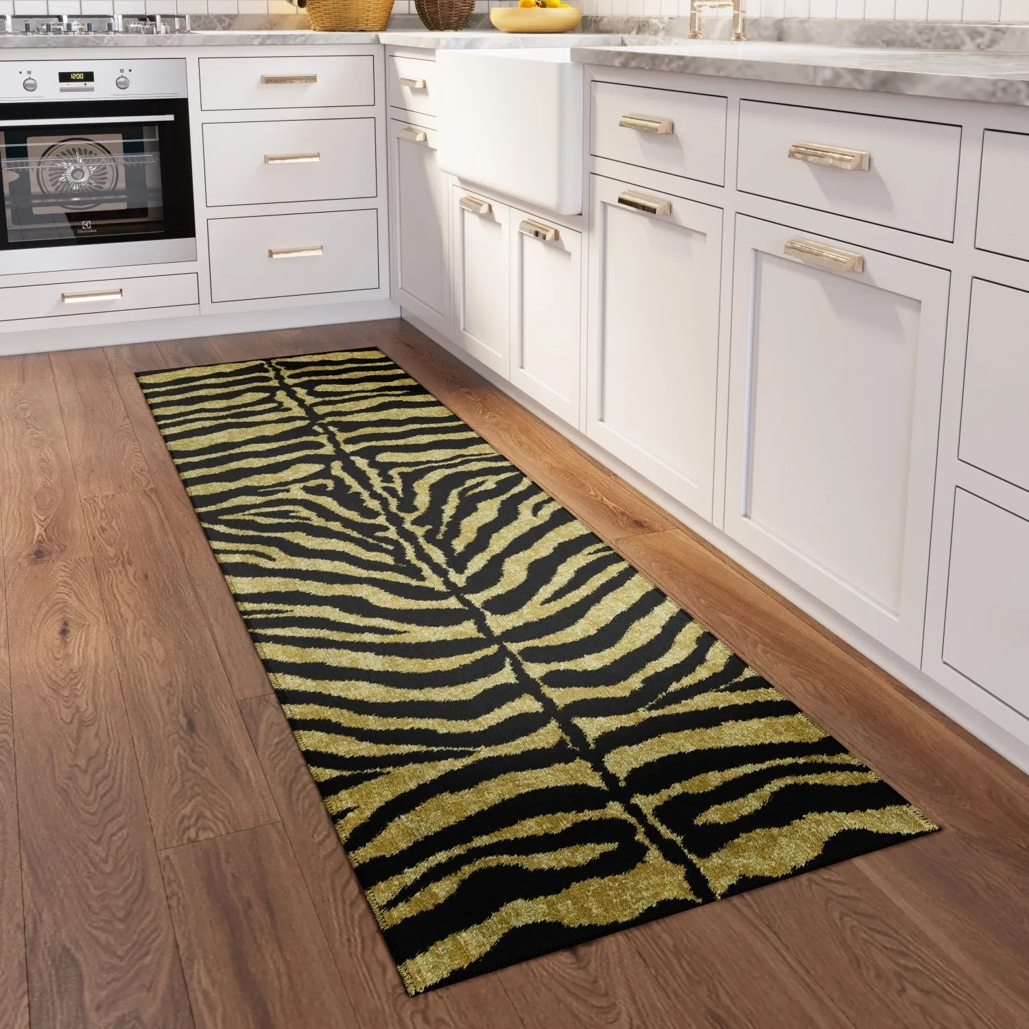 Addison Indoor/ Outdoor Safari Zebra Animal Print Washable Area Rug