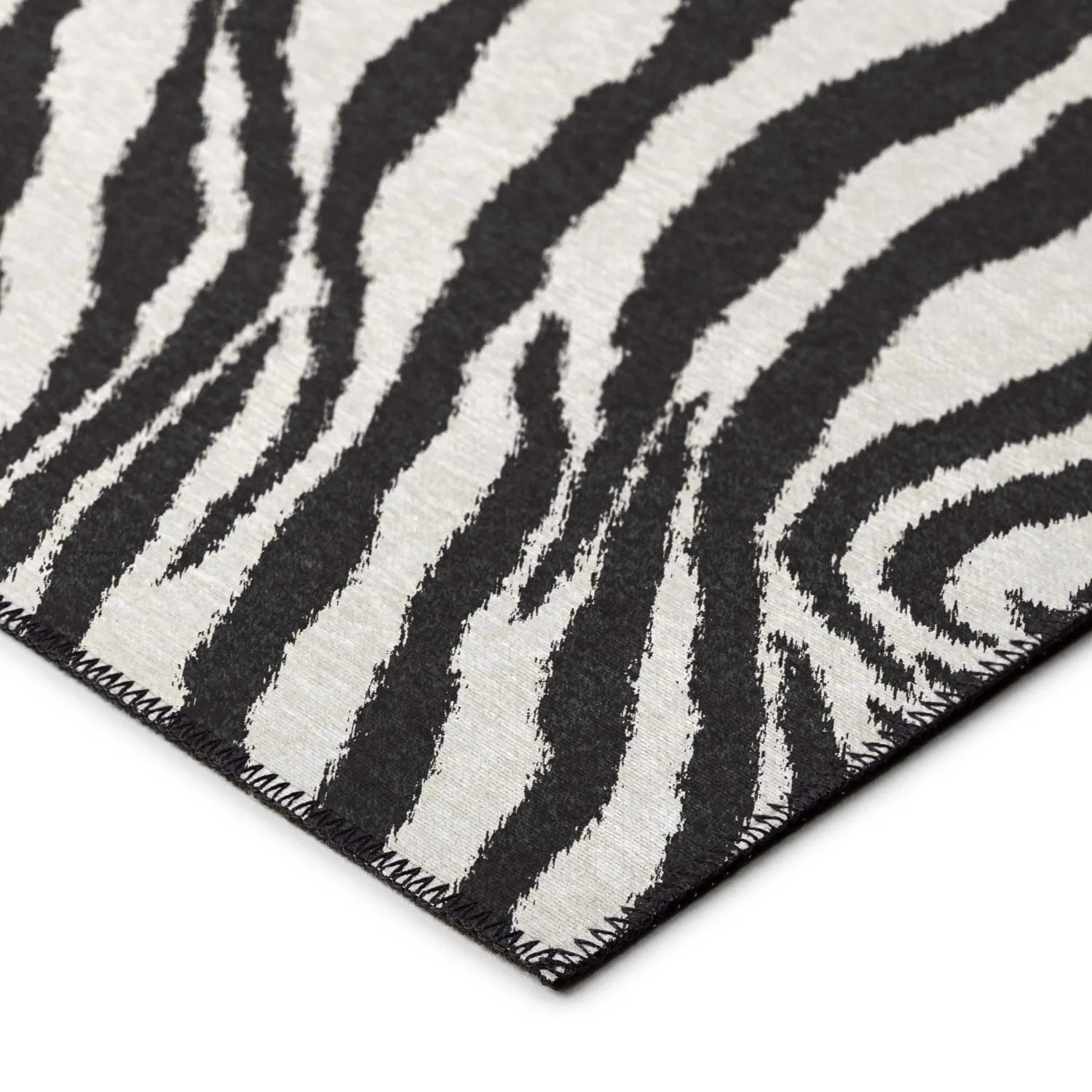 Addison Indoor/ Outdoor Safari Zebra Animal Print Washable Area Rug