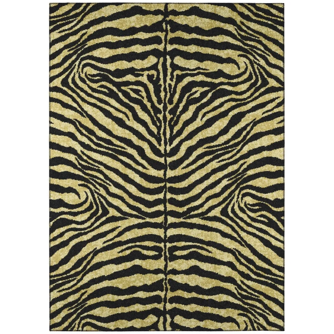 Addison Indoor/ Outdoor Safari Zebra Animal Print Washable Area Rug