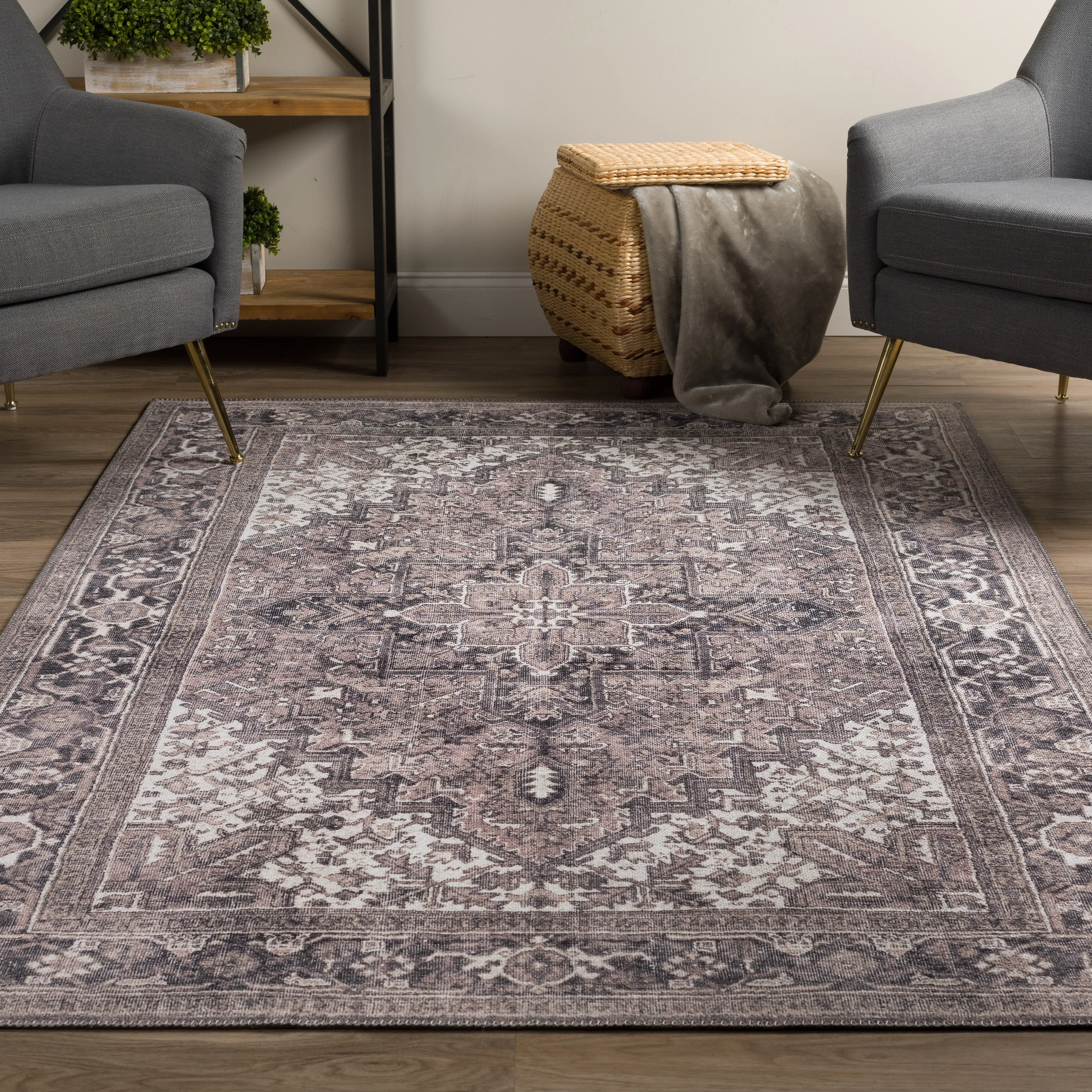 Addison Kensington Vintage Persian Non-Skid Rug