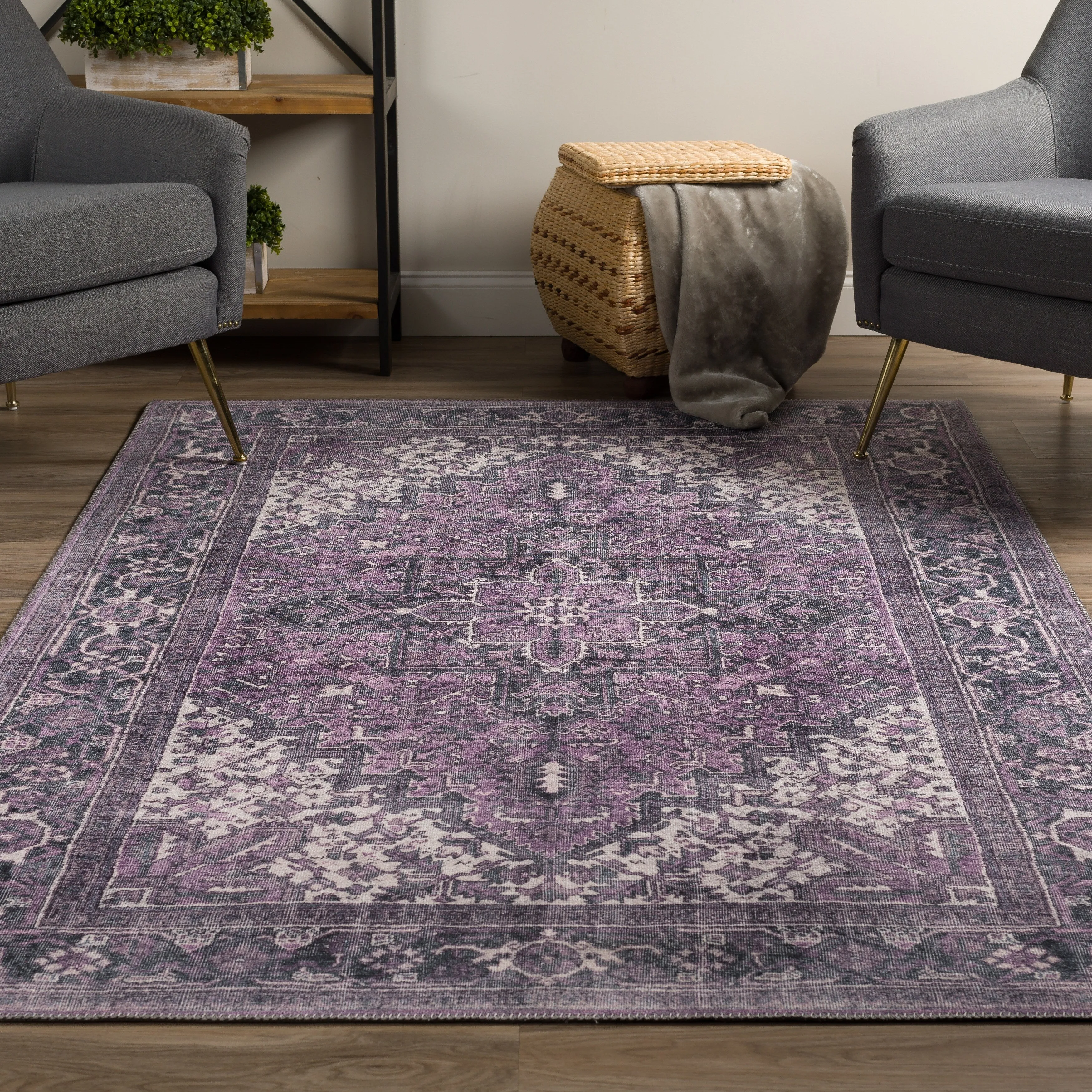 Addison Kensington Vintage Persian Non-Skid Rug