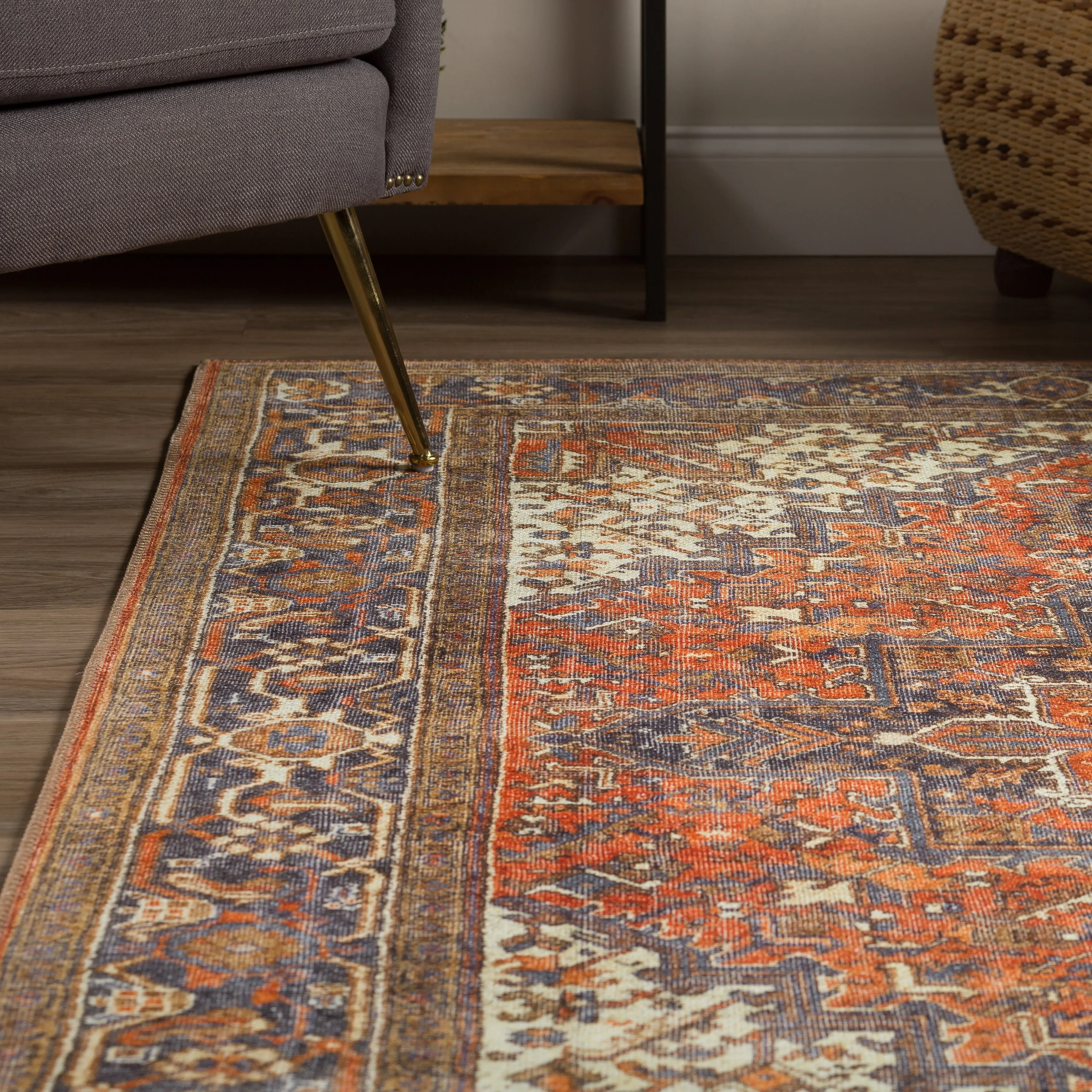 Addison Kensington Vintage Persian Non-Skid Rug