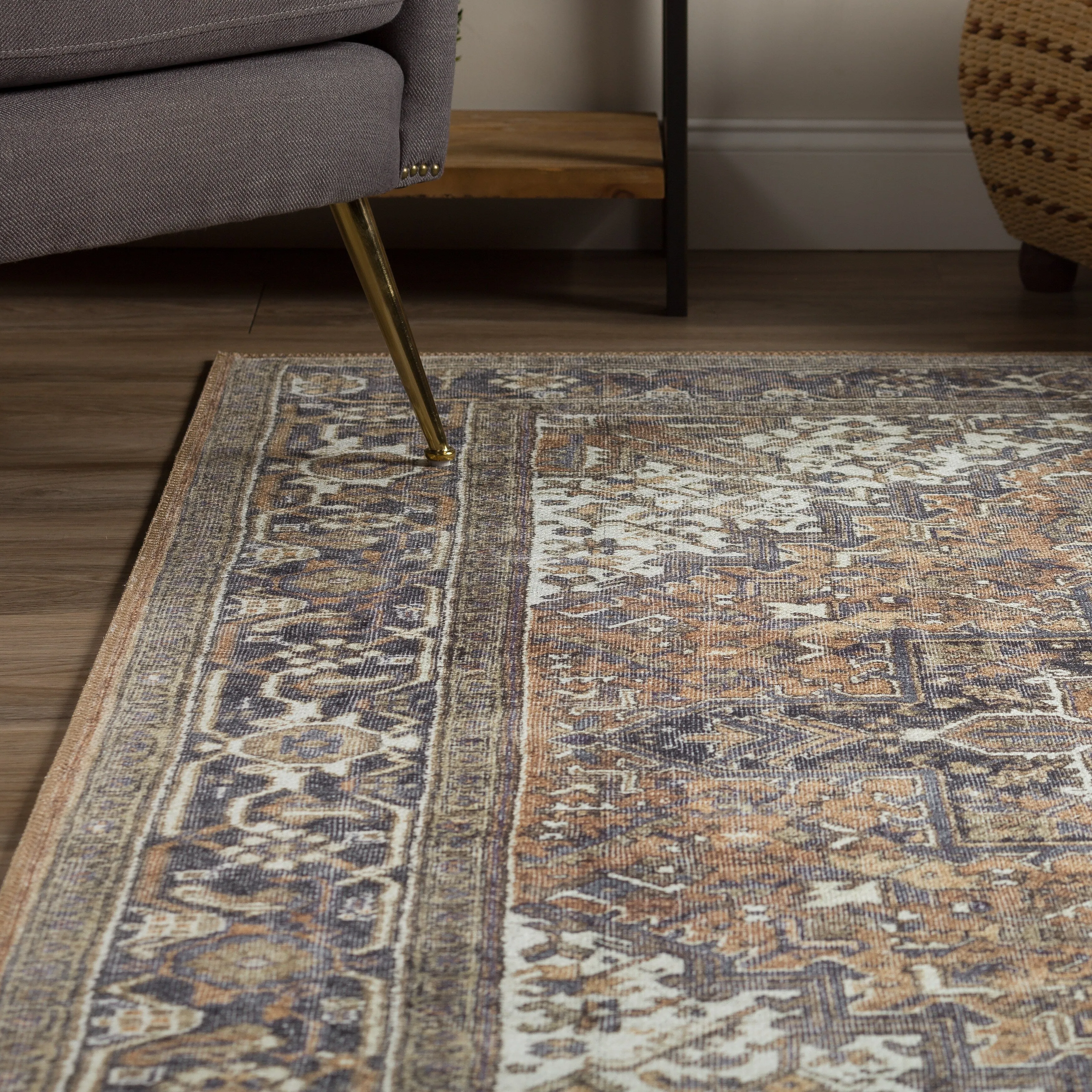Addison Kensington Vintage Persian Non-Skid Rug