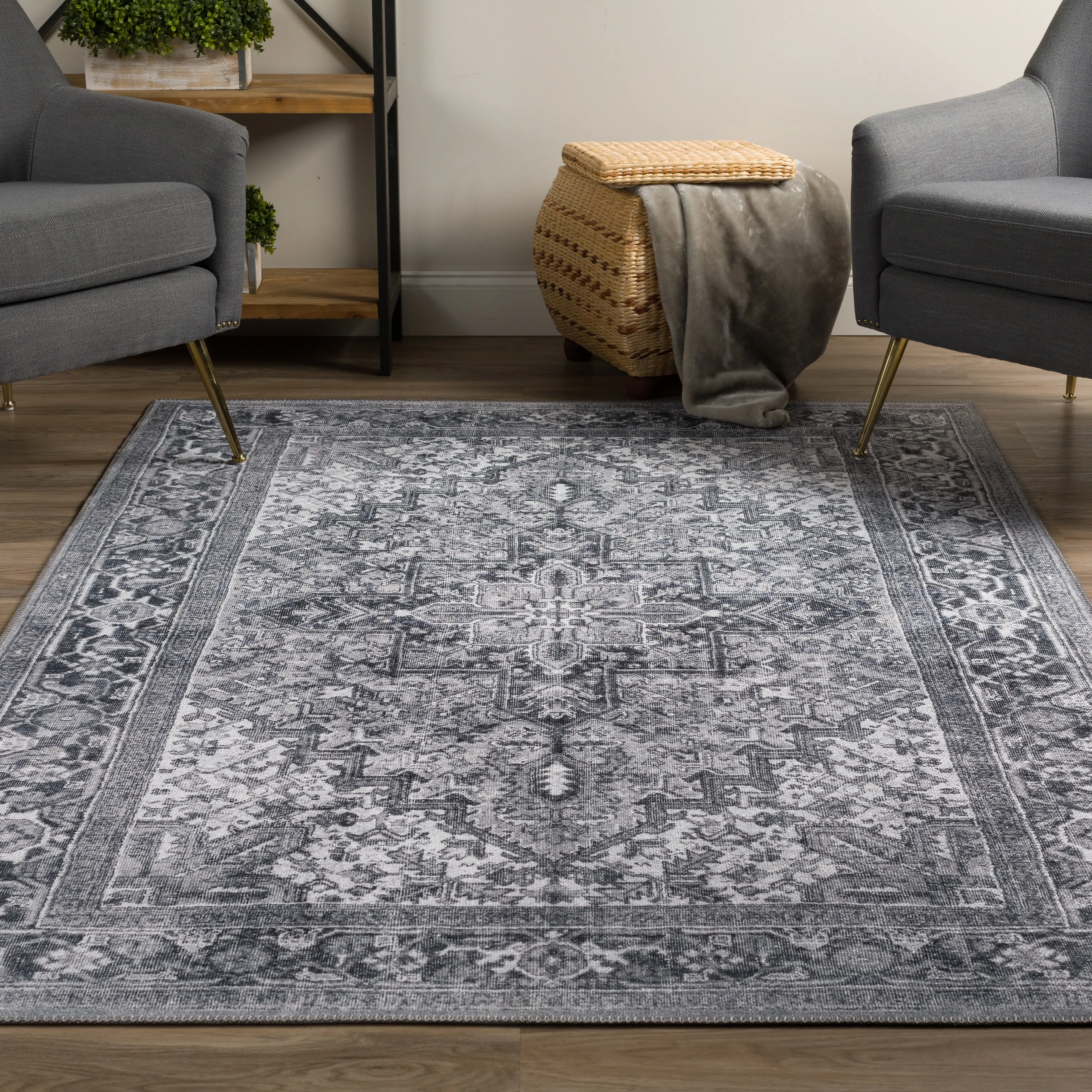 Addison Kensington Vintage Persian Non-Skid Rug