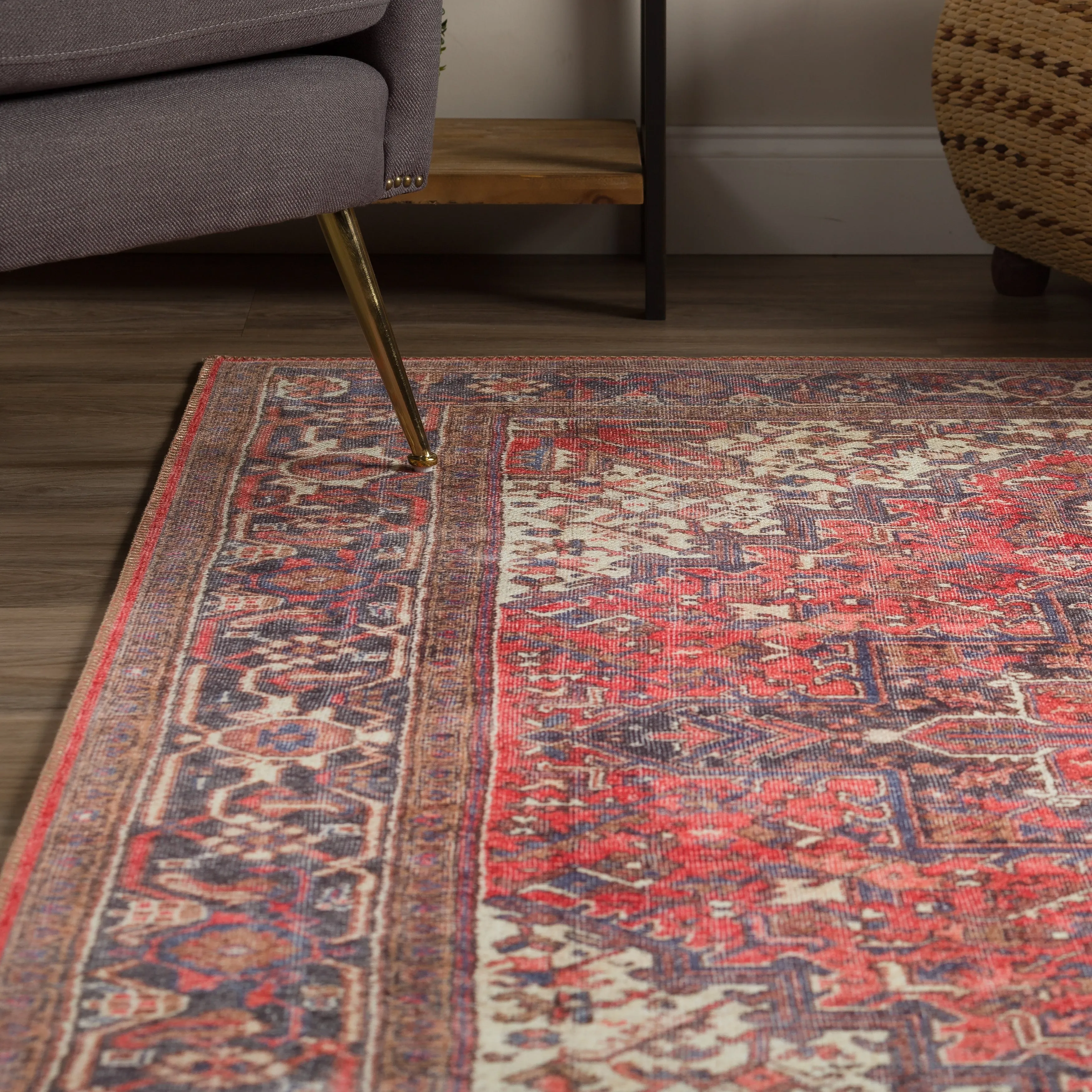 Addison Kensington Vintage Persian Non-Skid Rug