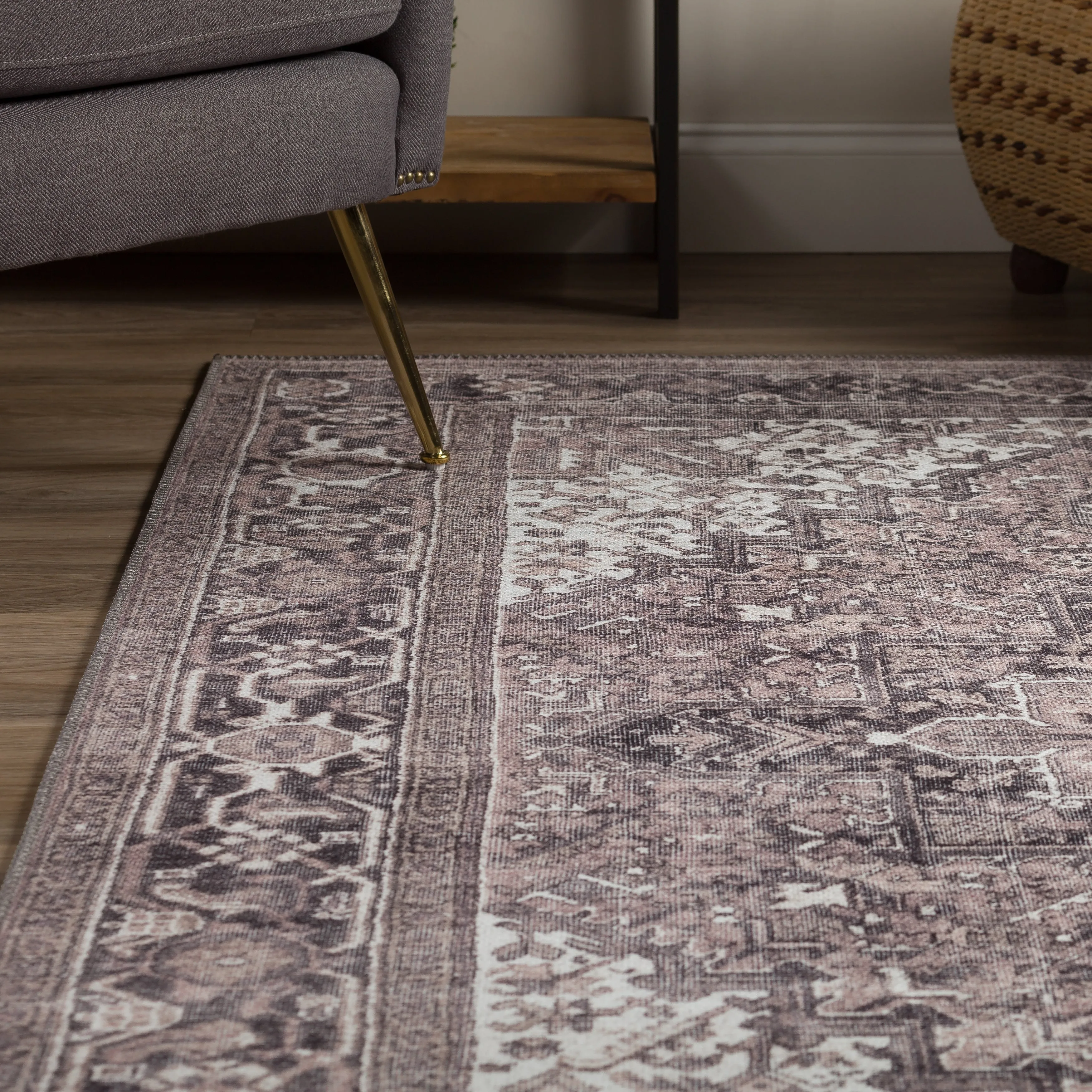 Addison Kensington Vintage Persian Non-Skid Rug