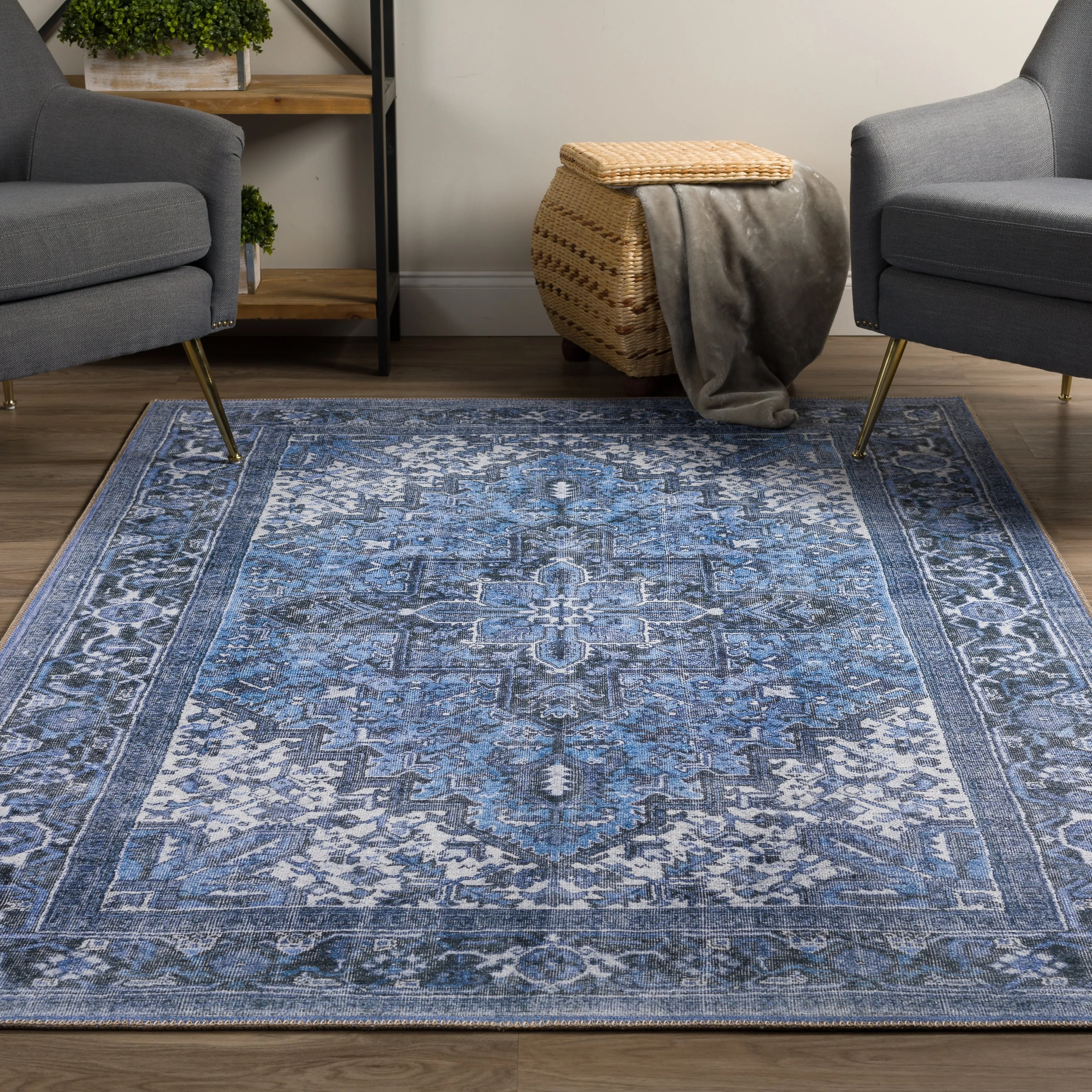 Addison Kensington Vintage Persian Non-Skid Rug