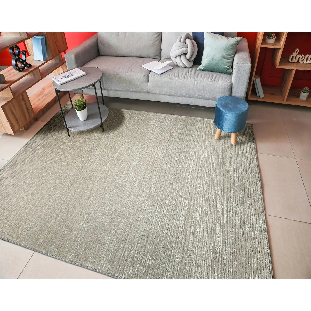 Admire Home Living Sognatore 1228 Transitional Striated Area Rug