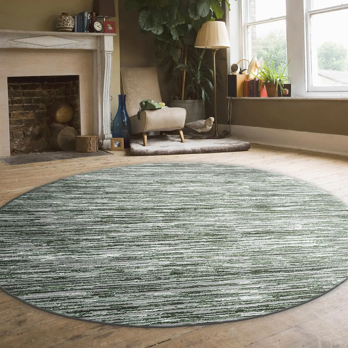 Admire Home Living Sognatore 1228 Transitional Striated Area Rug