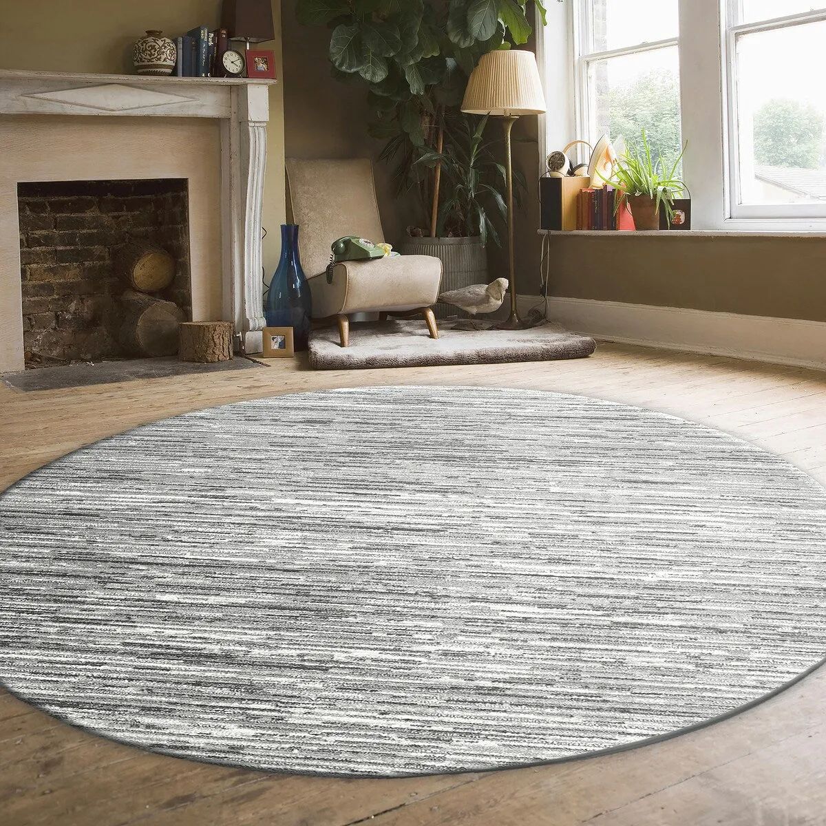 Admire Home Living Sognatore 1228 Transitional Striated Area Rug