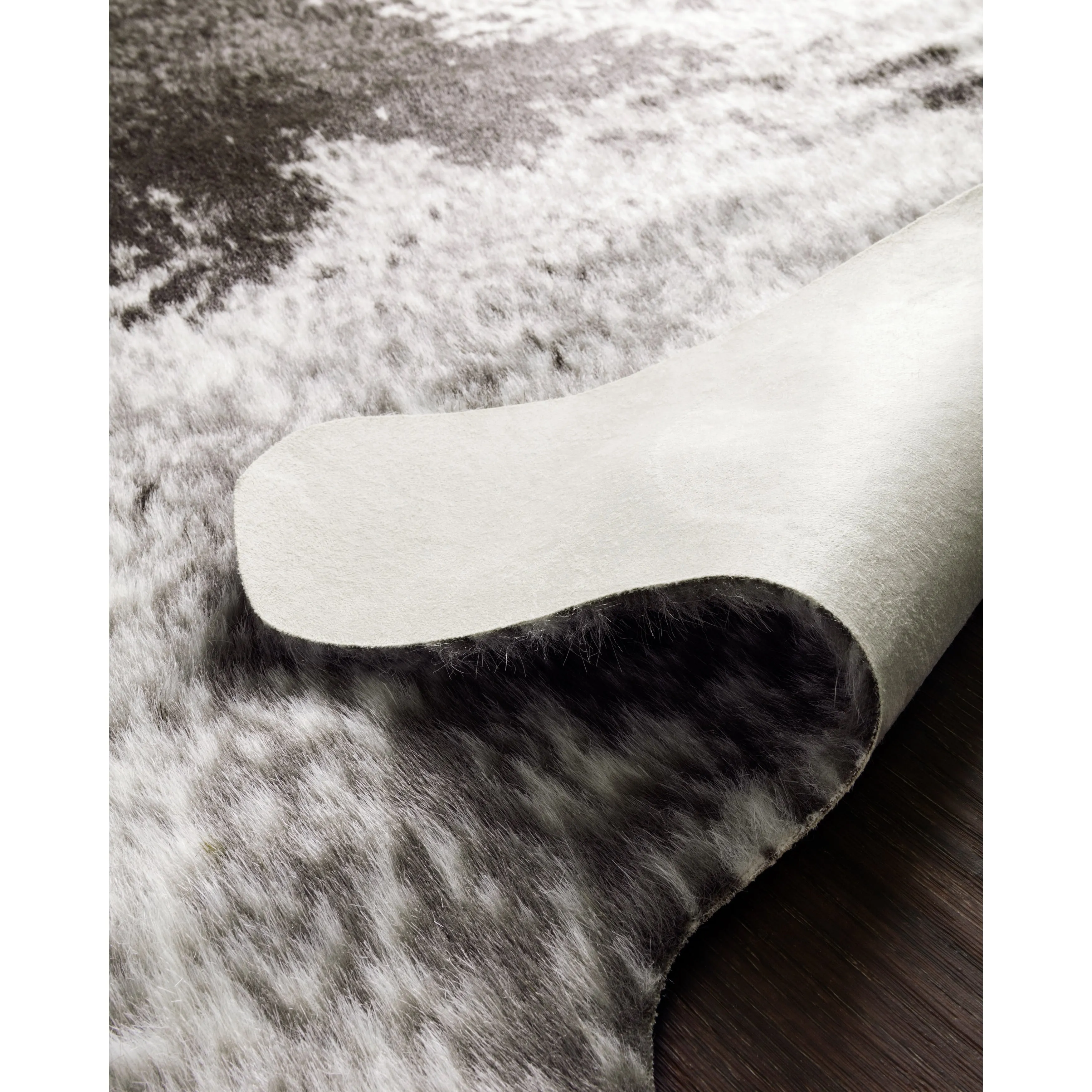 Alexander Home Charcoal Faux Cowhide Area Rug