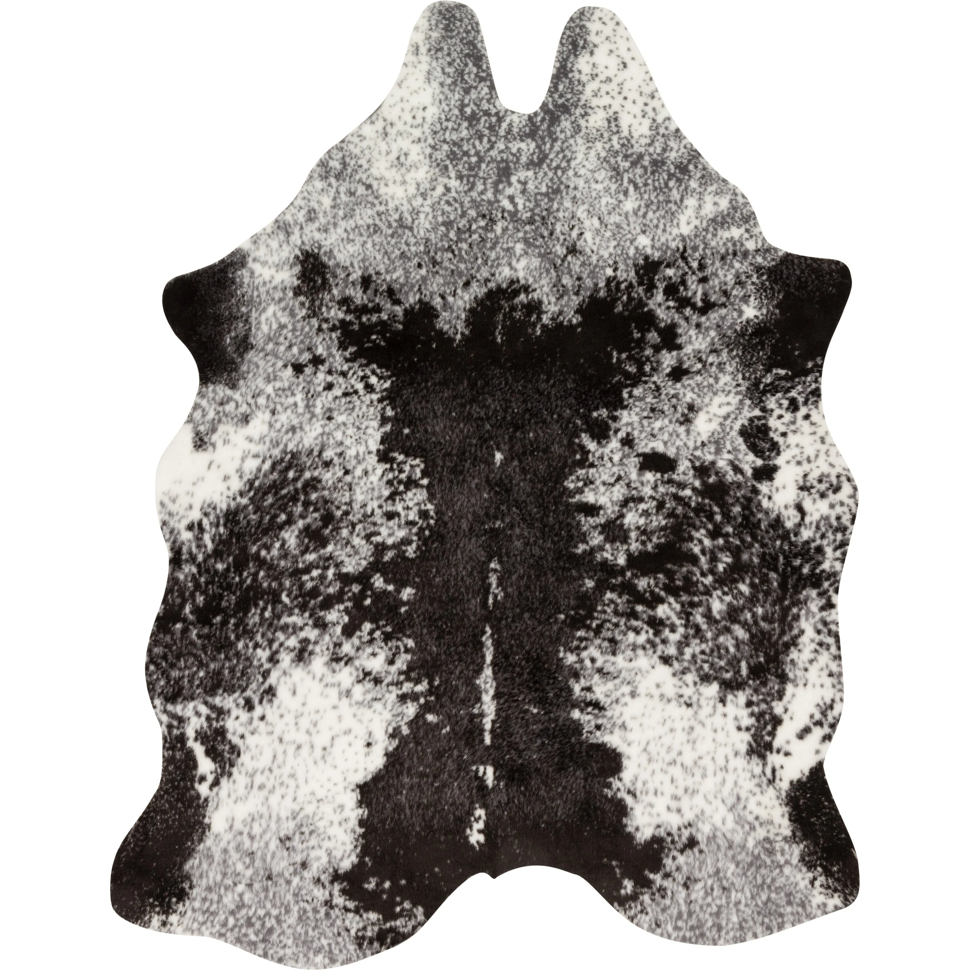 Alexander Home Charcoal Faux Cowhide Area Rug