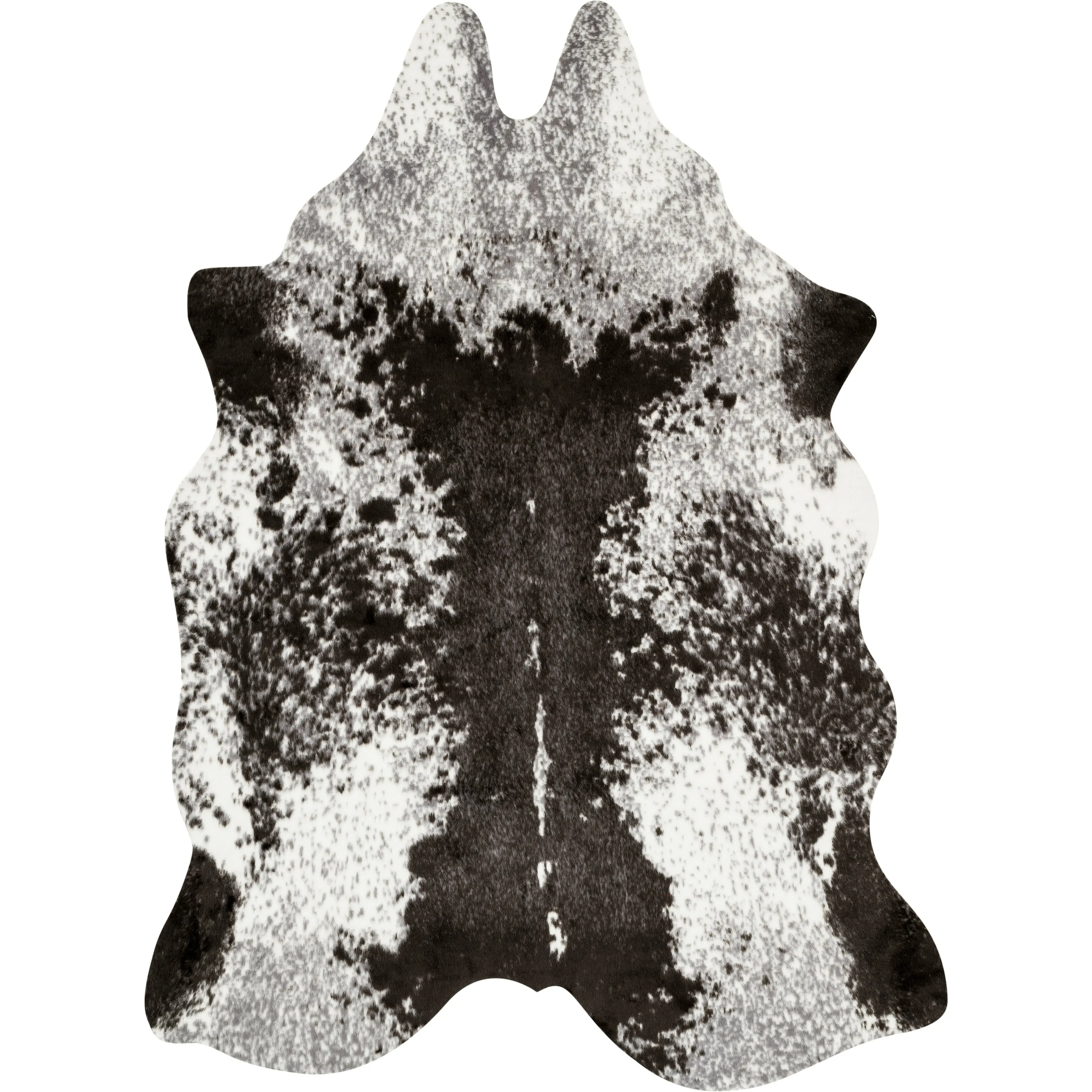 Alexander Home Charcoal Faux Cowhide Area Rug