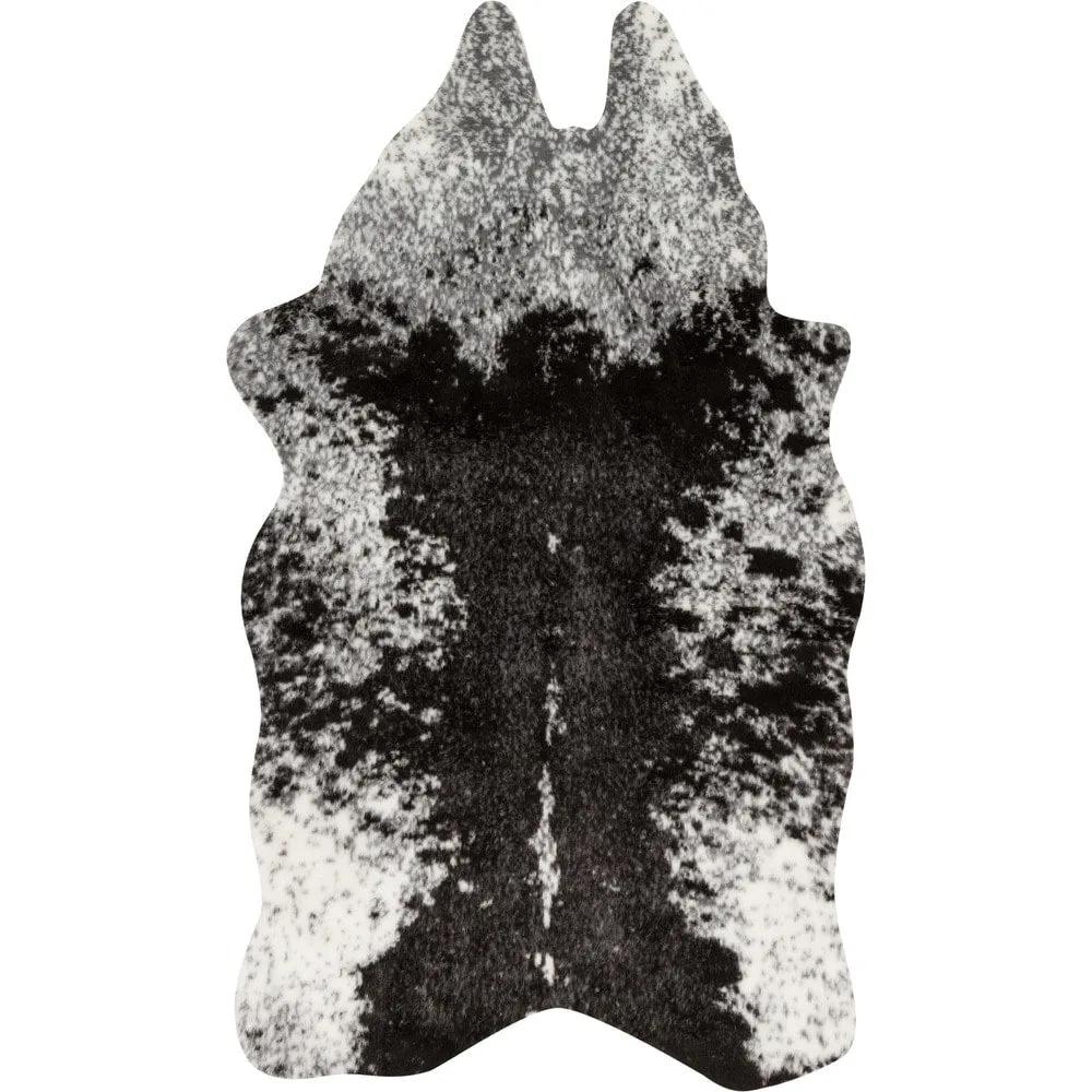 Alexander Home Charcoal Faux Cowhide Area Rug