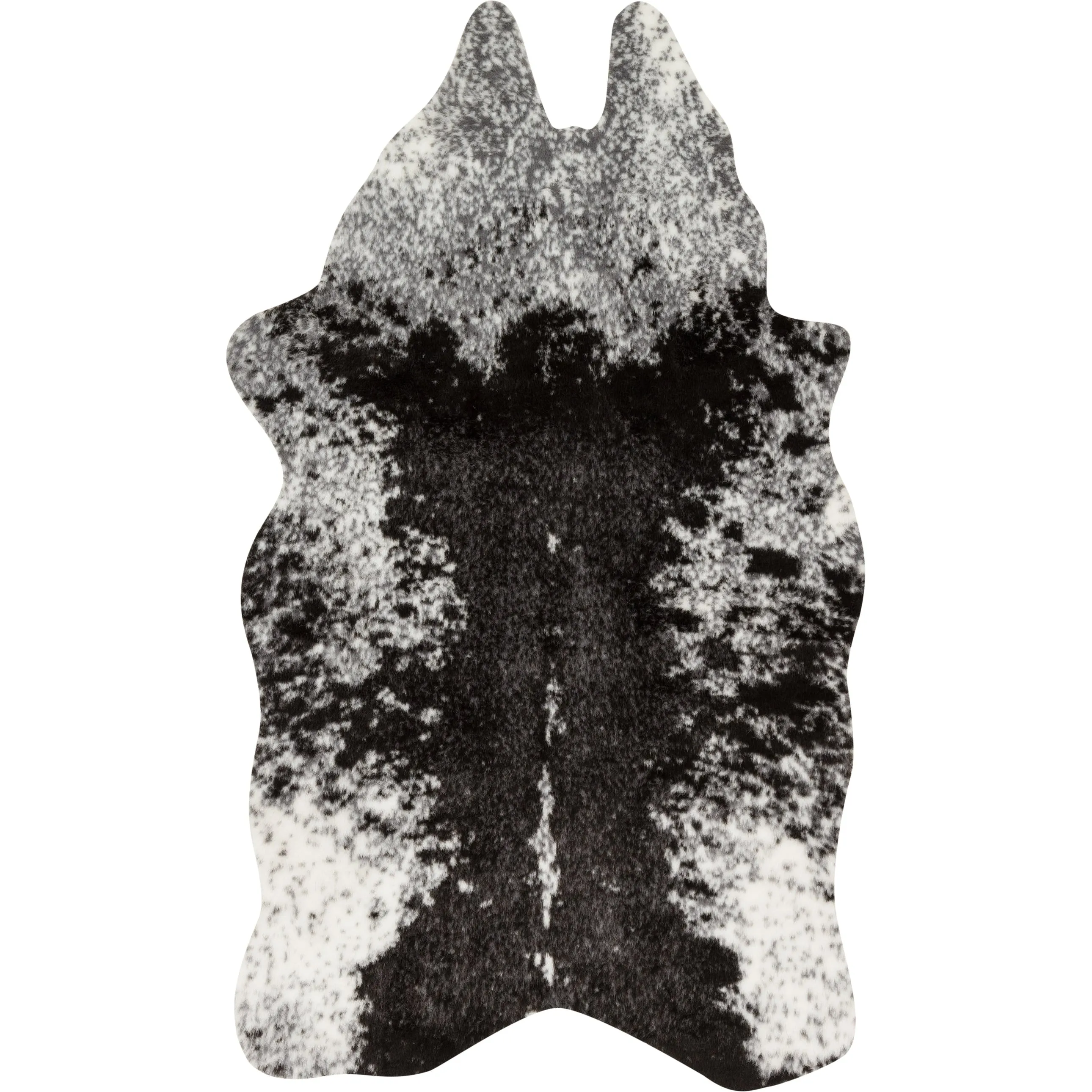 Alexander Home Charcoal Faux Cowhide Area Rug