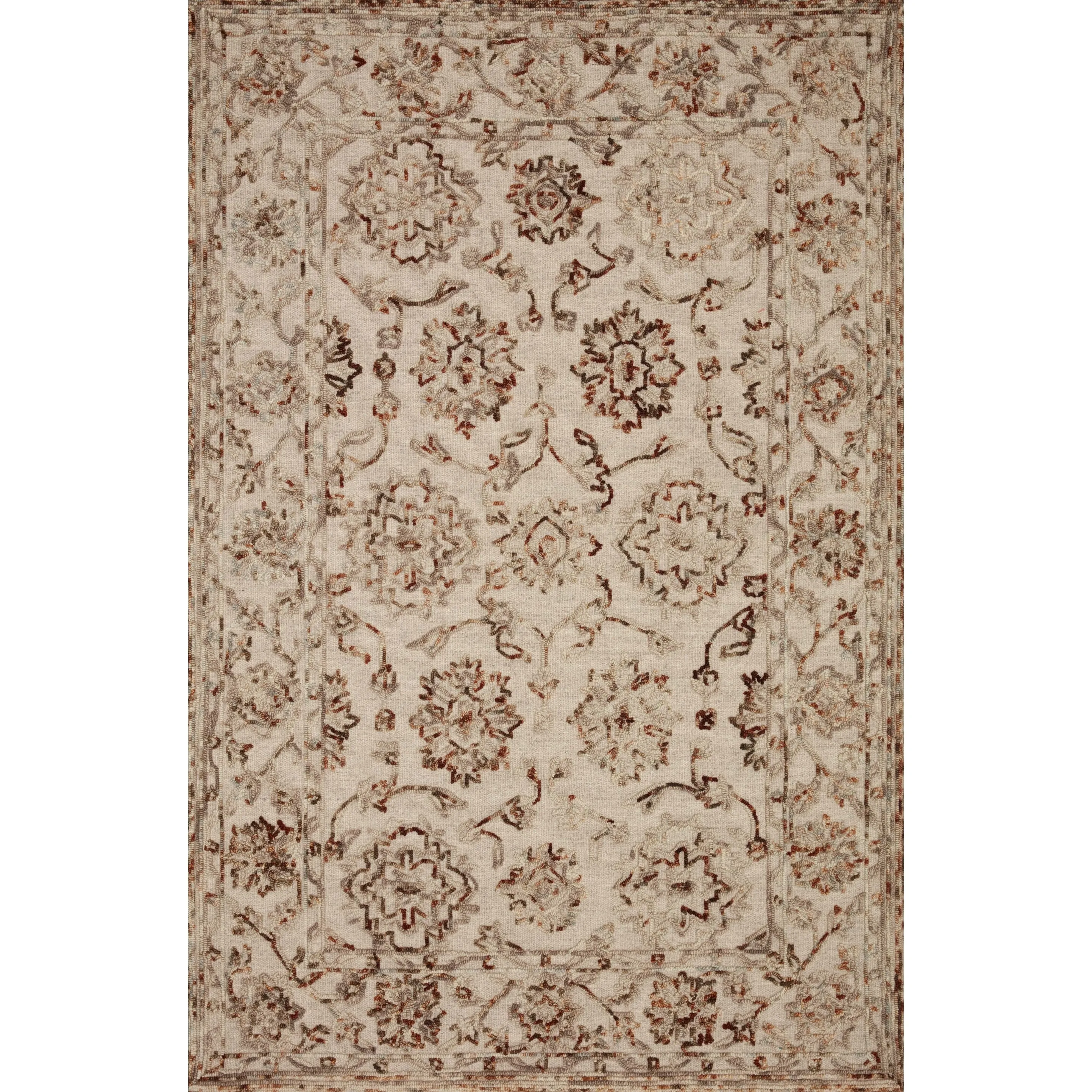 Alexander Home Diana Botanical 100% Wool Hooked Area Rug