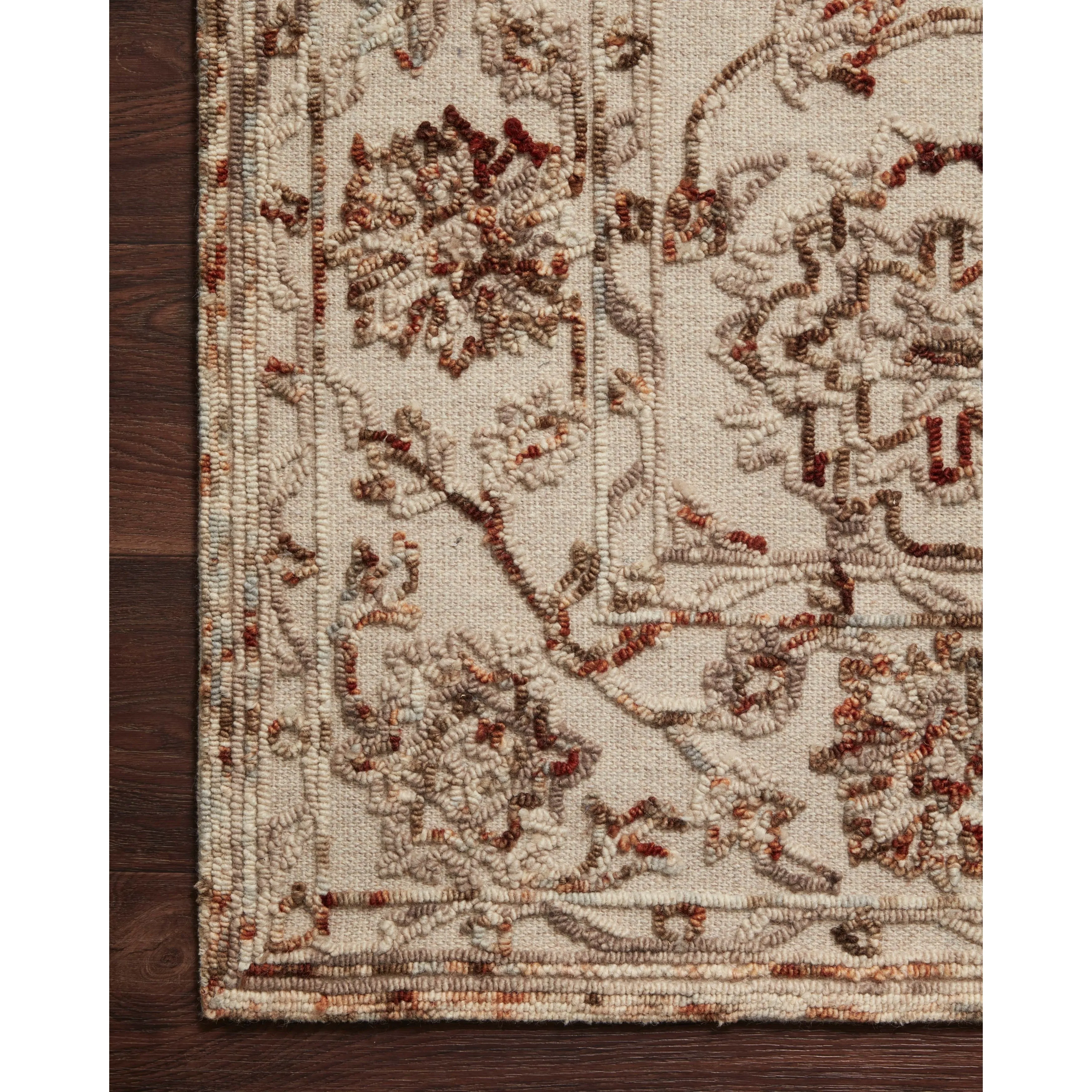 Alexander Home Diana Botanical 100% Wool Hooked Area Rug