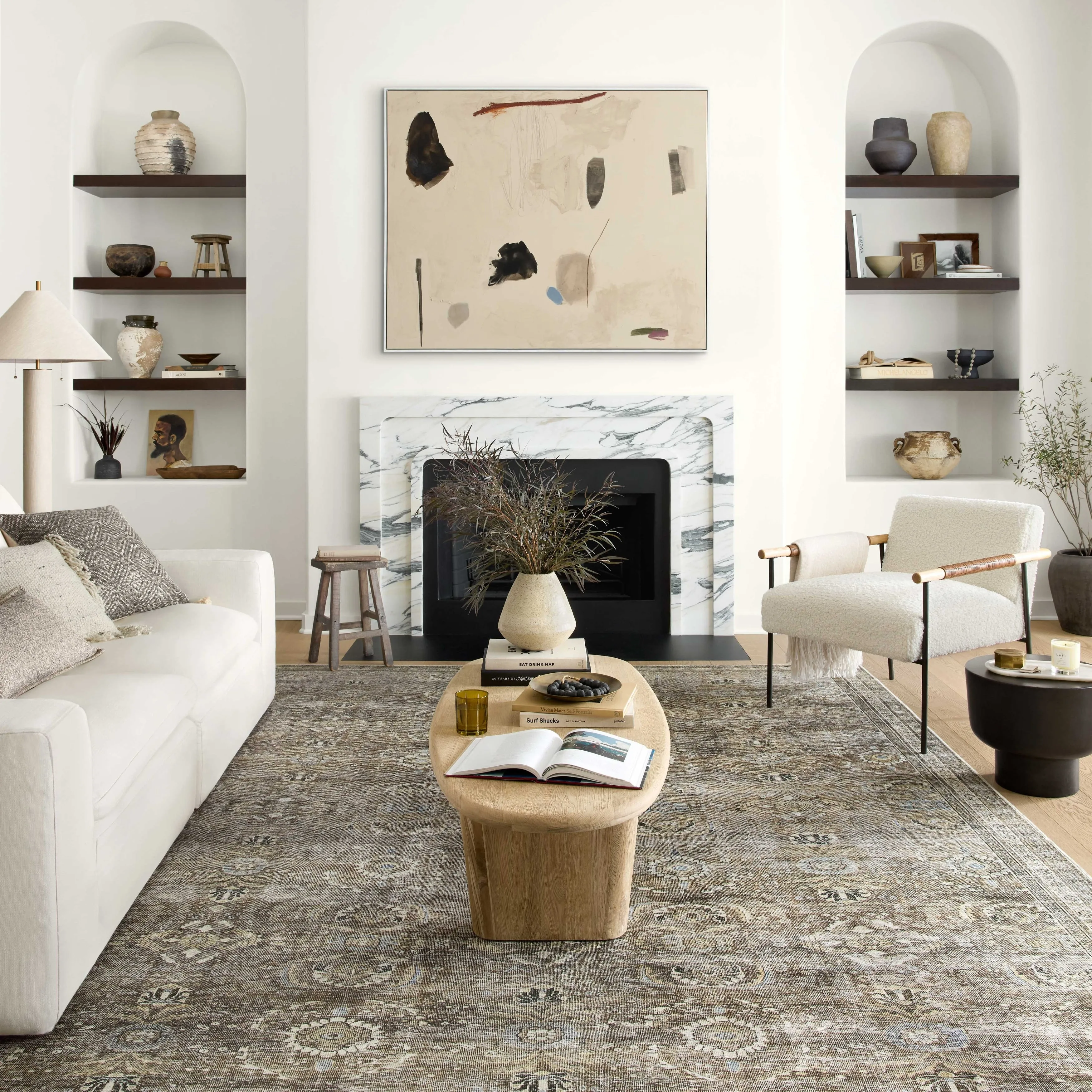 Alexander Home Isabelle Shabby Chic Vintage Distressed Printed Area Rug