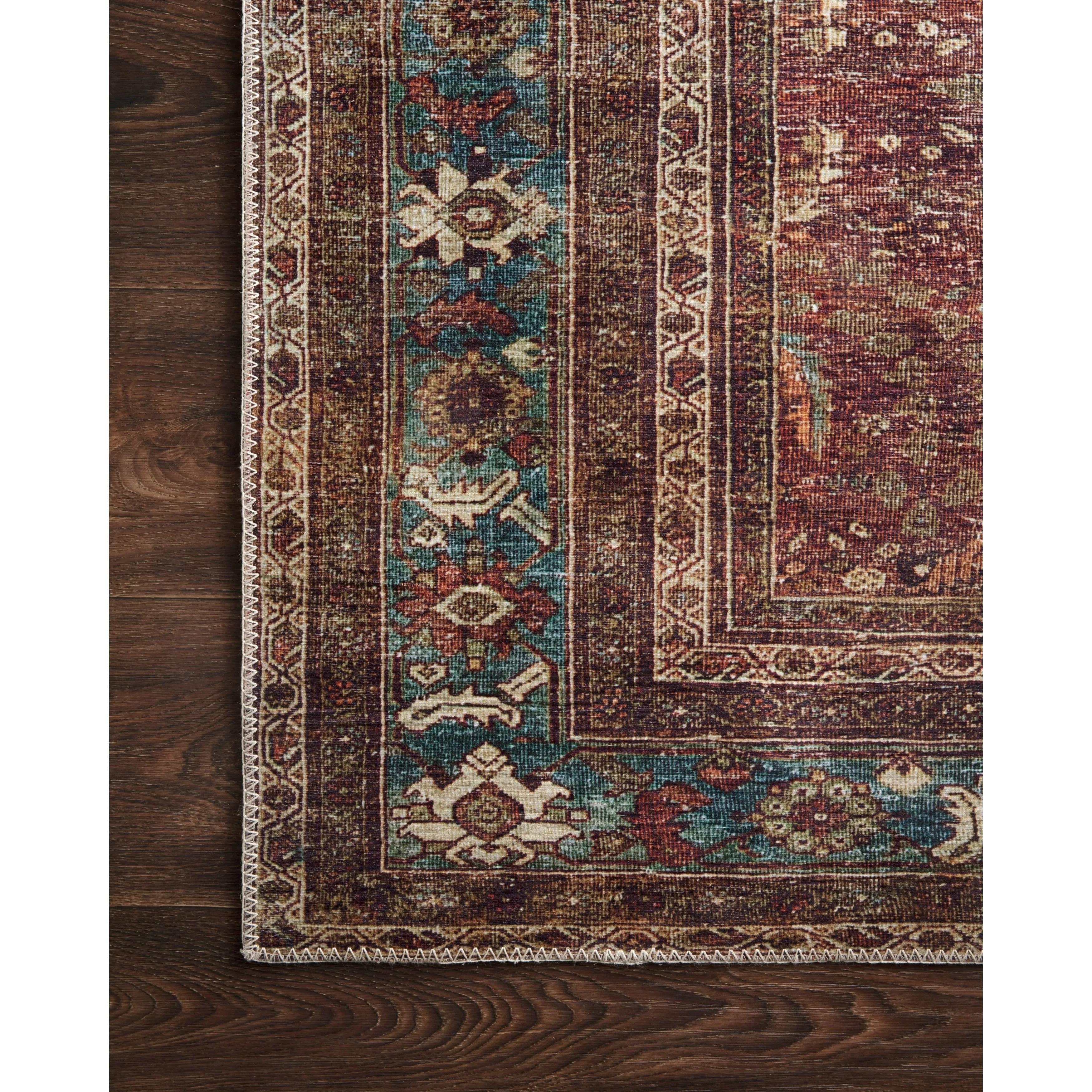 Alexander Home Isabelle Traditional Vintage Border Printed Area Rug