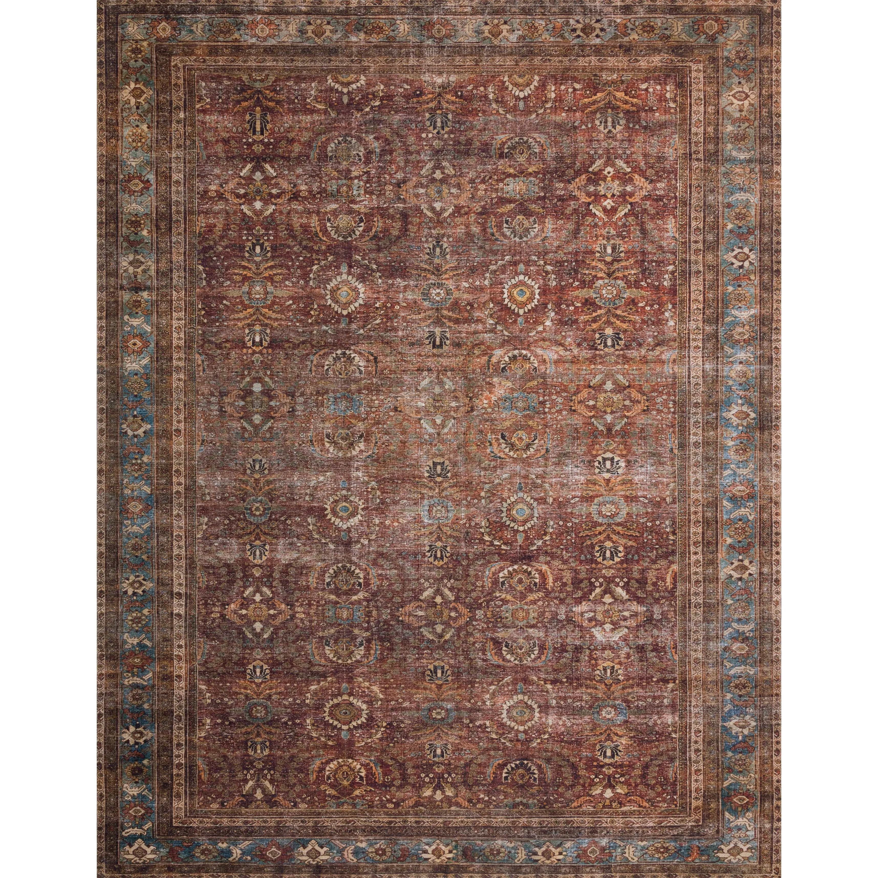 Alexander Home Isabelle Traditional Vintage Border Printed Area Rug