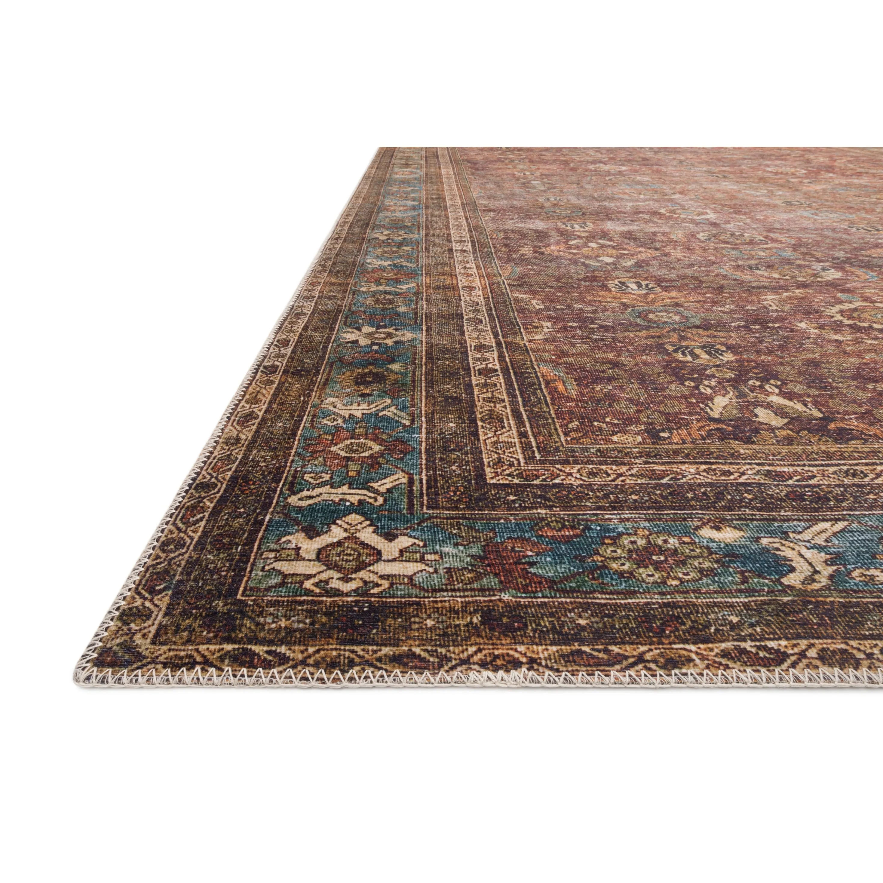 Alexander Home Isabelle Traditional Vintage Border Printed Area Rug